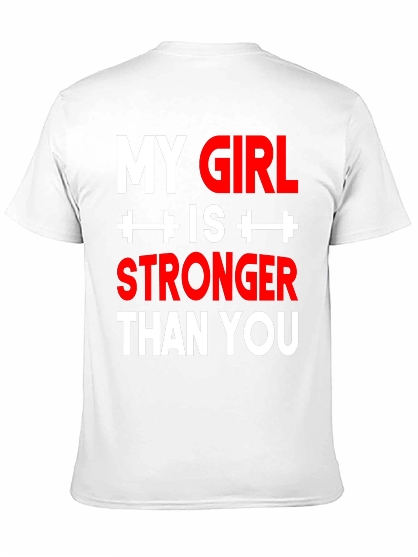Black My Girl is Stronger Than You - Funny Gym T-Shirt view 11