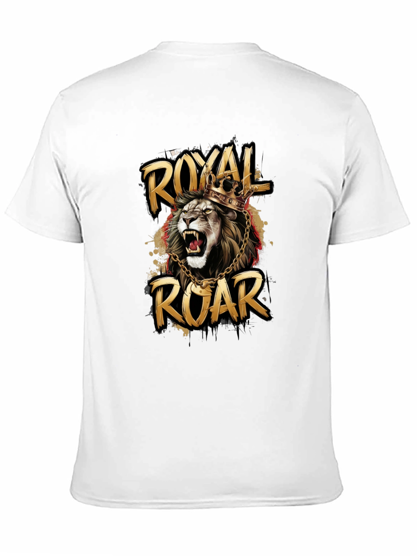Black Royal Roar Lion Graphic T-Shirt - Stylish Black Tee view 11