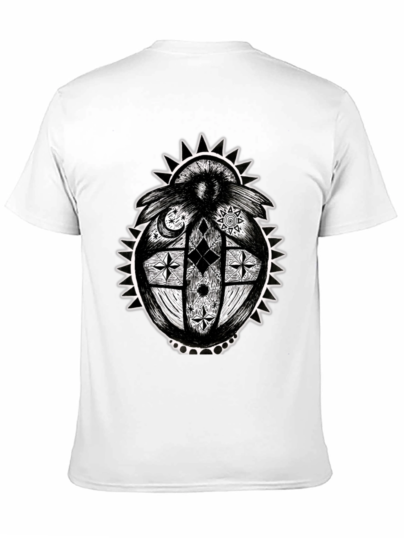 Black Unique Graphic Print Black T-Shirt view 11