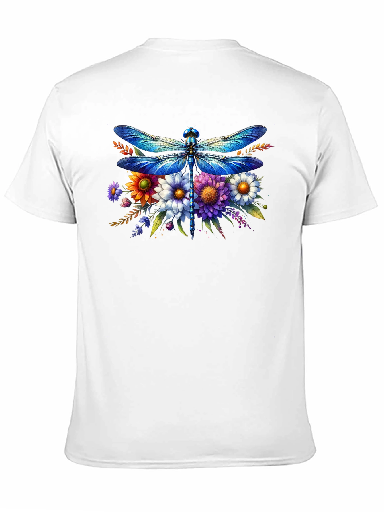 Black Dragonfly Floral Graphic Tee - Stylish Comfort view 11