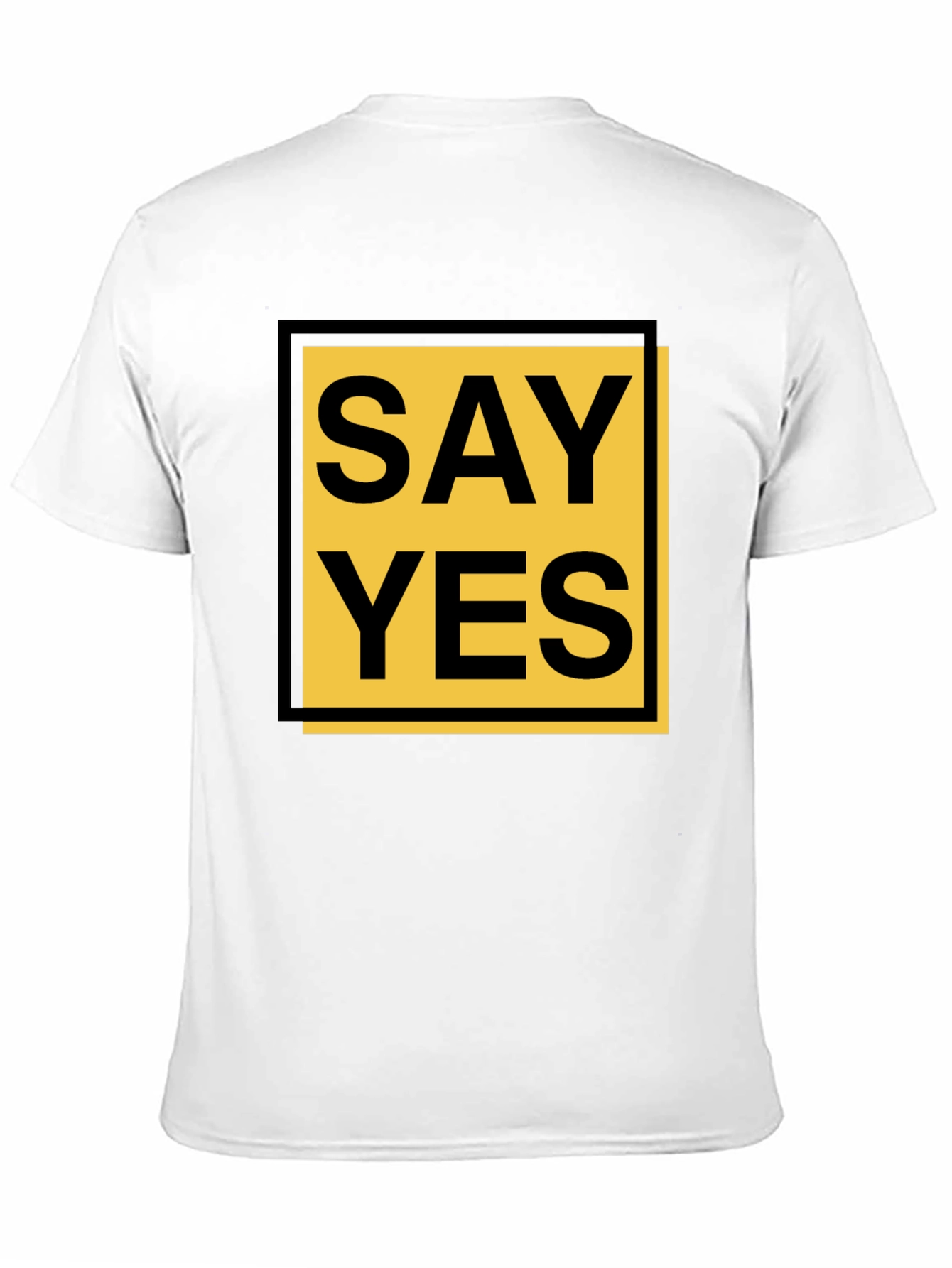 Black Say Yes Graphic Tee - Bold Statement Shirt view 11