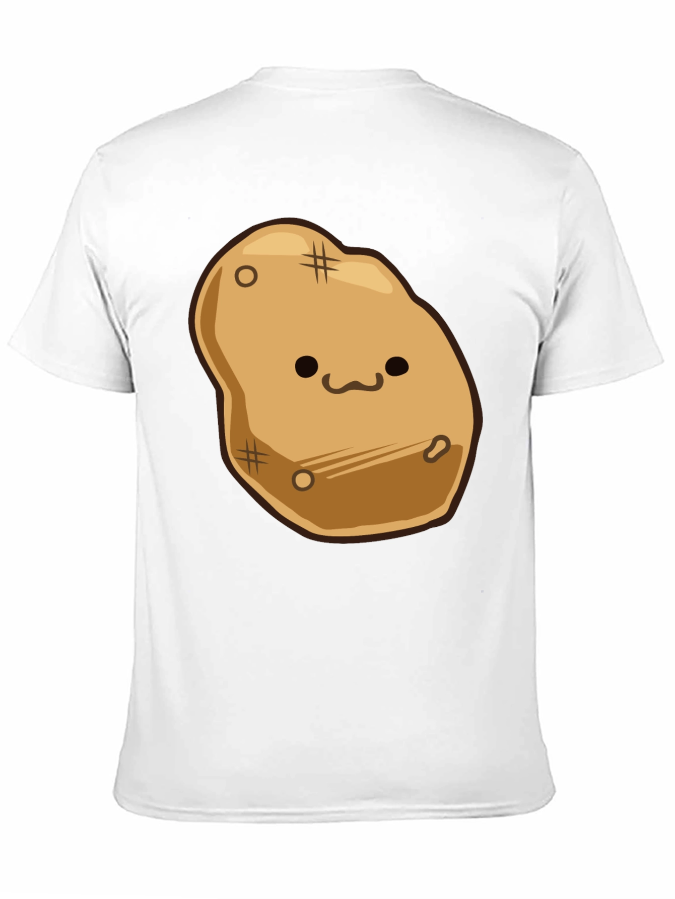 Black Cute Potato Graphic Print Black T-Shirt view 11