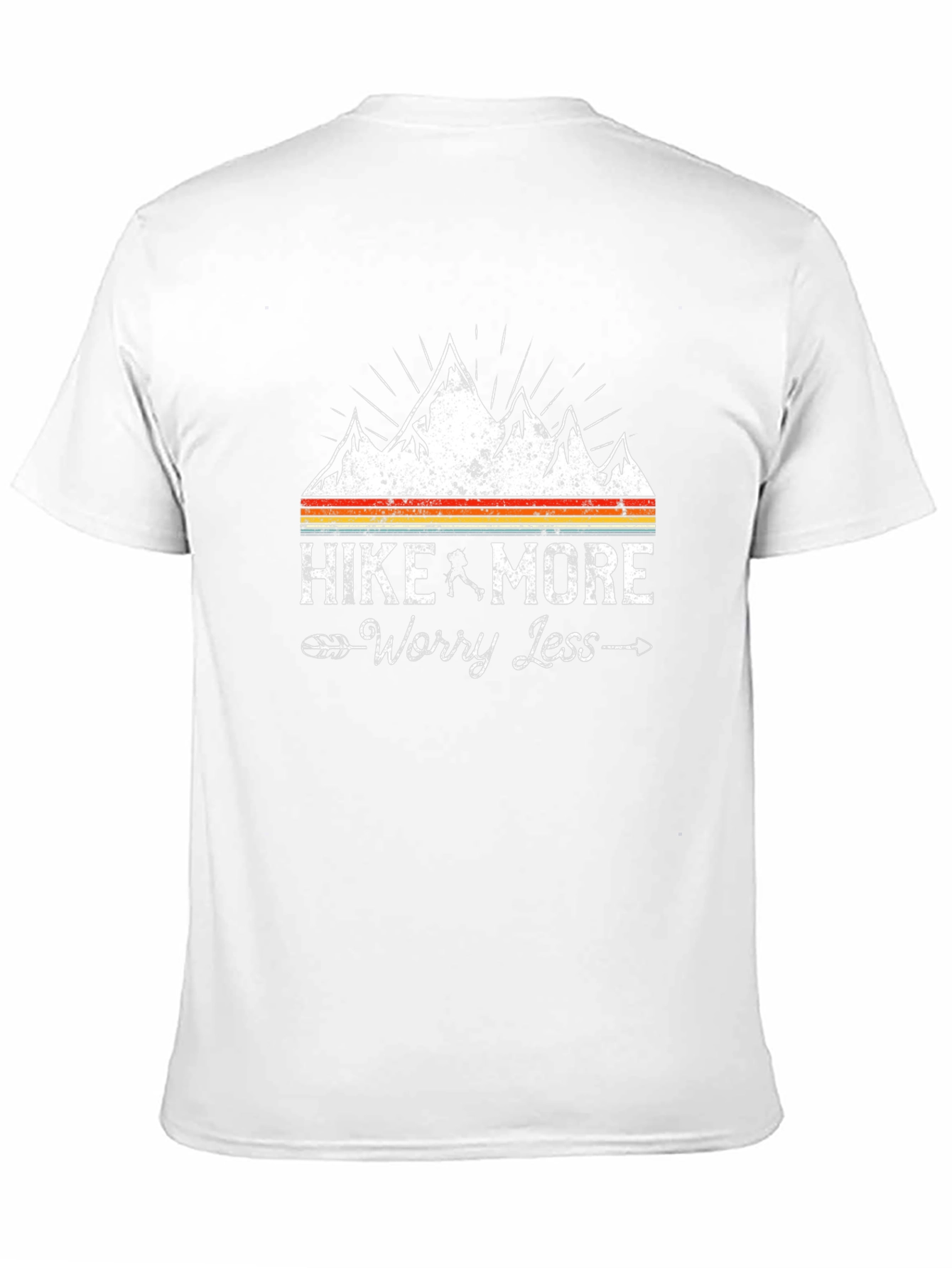 Black Hike More Worry Less T-Shirt - Adventure Tee view 11