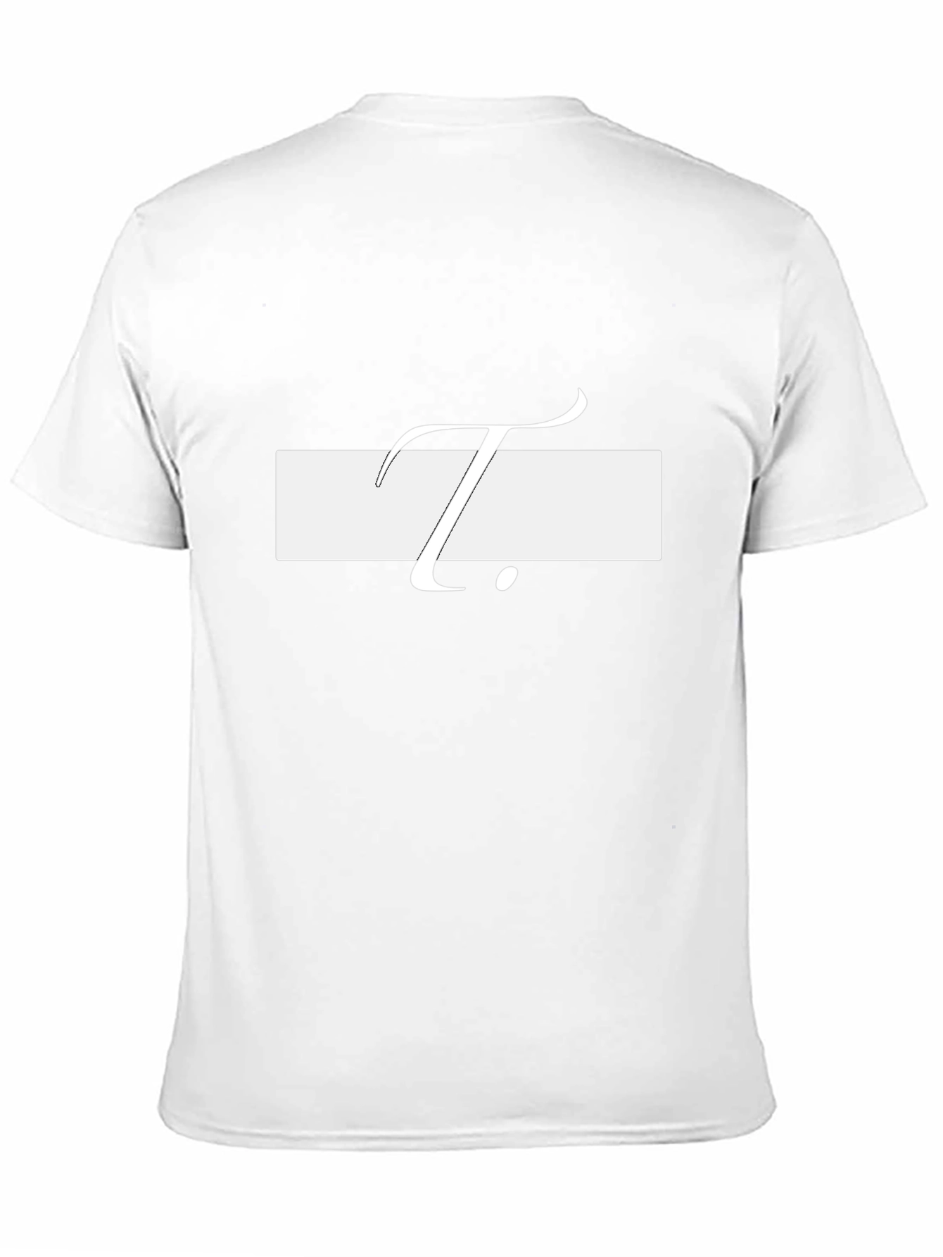 Black Minimalist Black T-Shirt with White T Design view 11