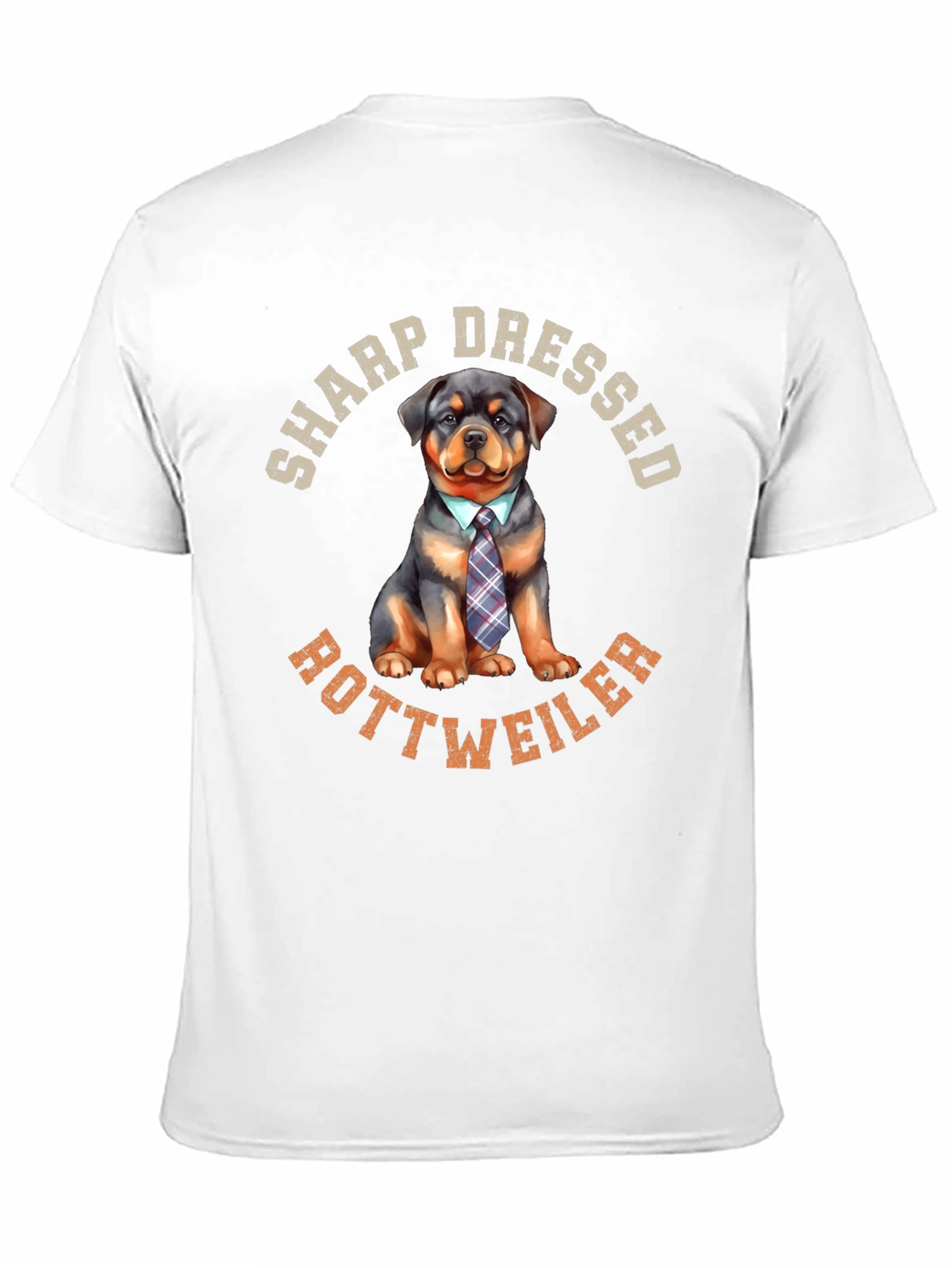 Black Sharp Dressed Rottweiler Dog Graphic Tee view 11