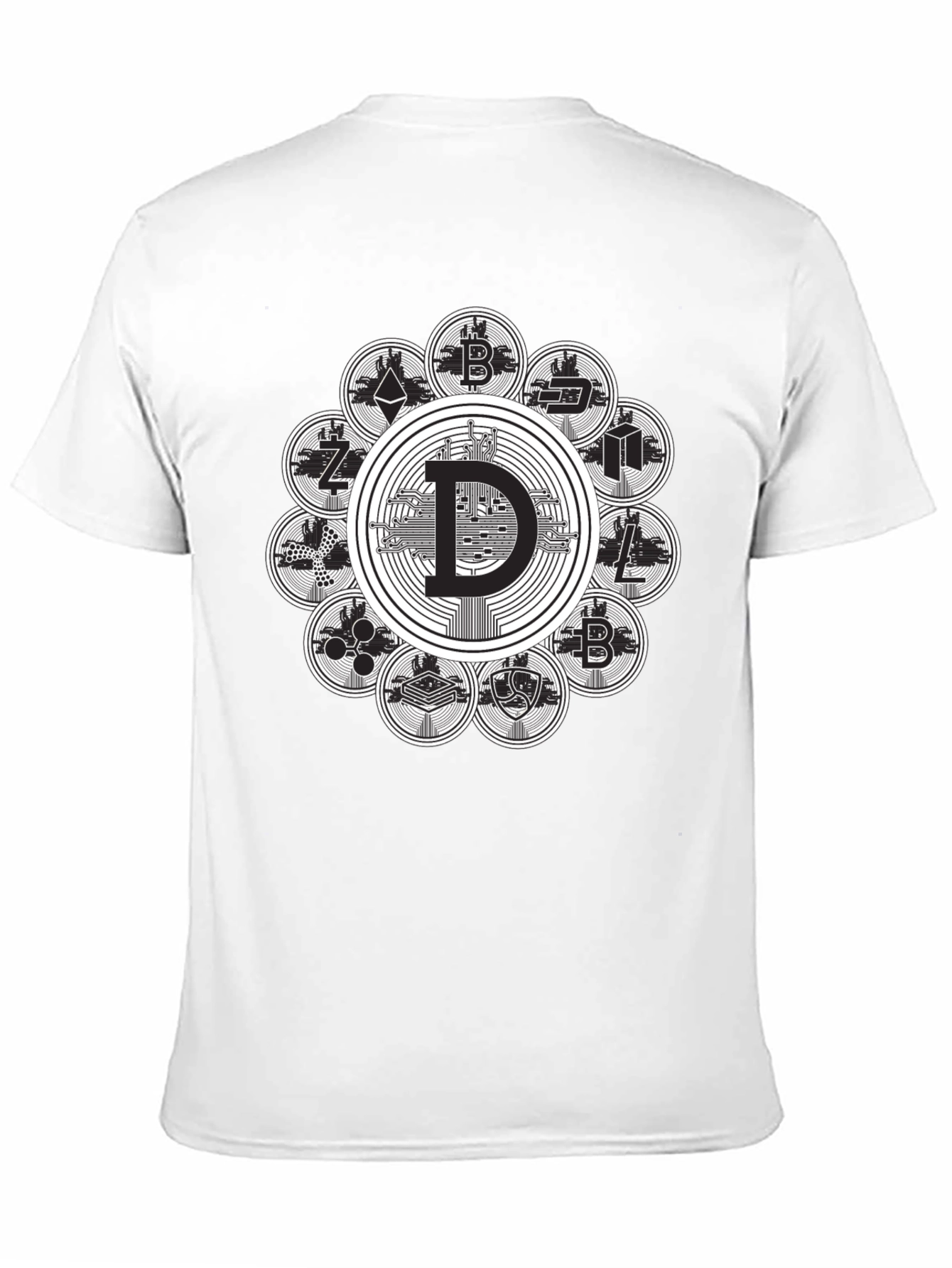 Black Crypto Coin Black T-Shirt view 11