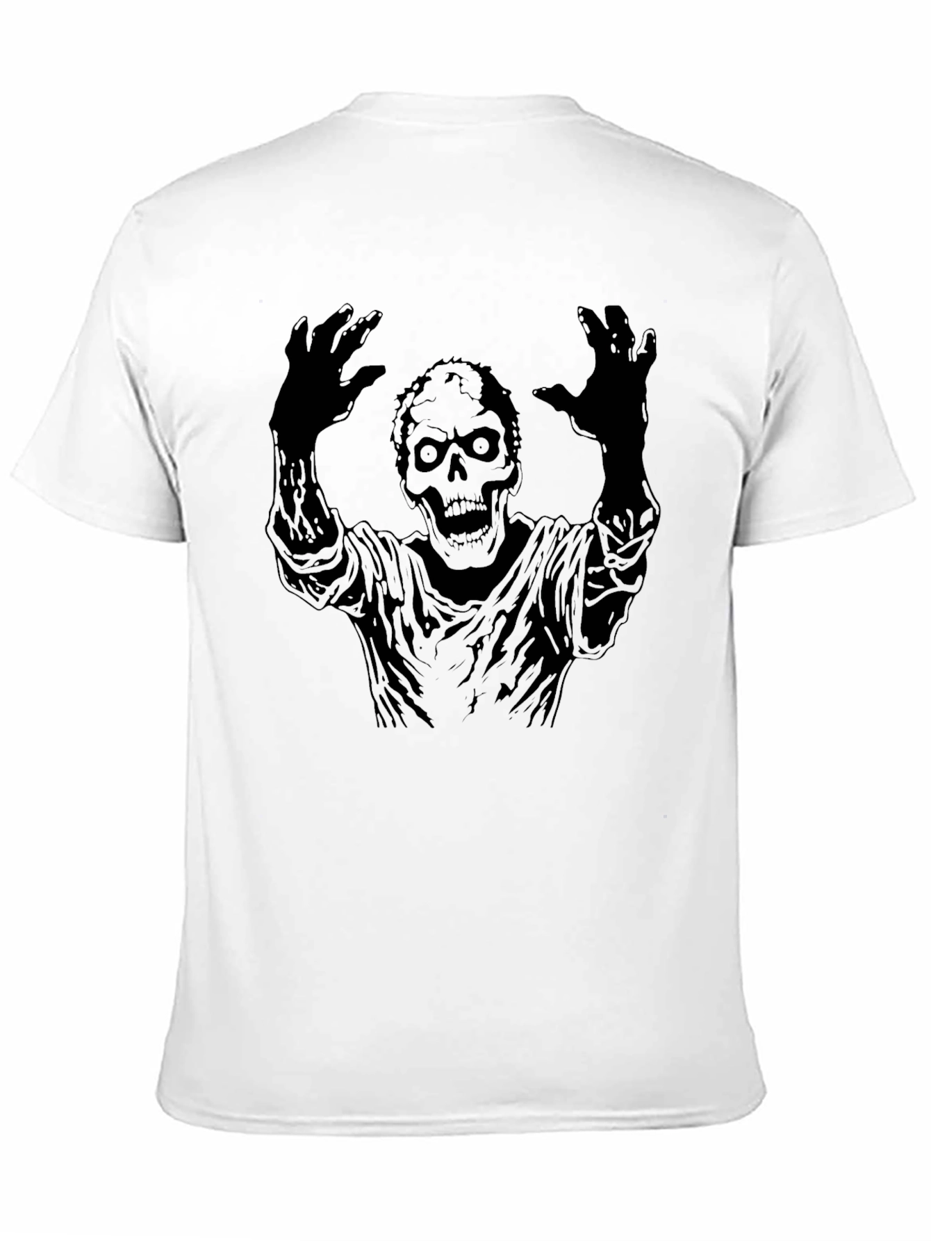 Black Zombie Graphic Tee - Horror Style Black T-Shirt view 11