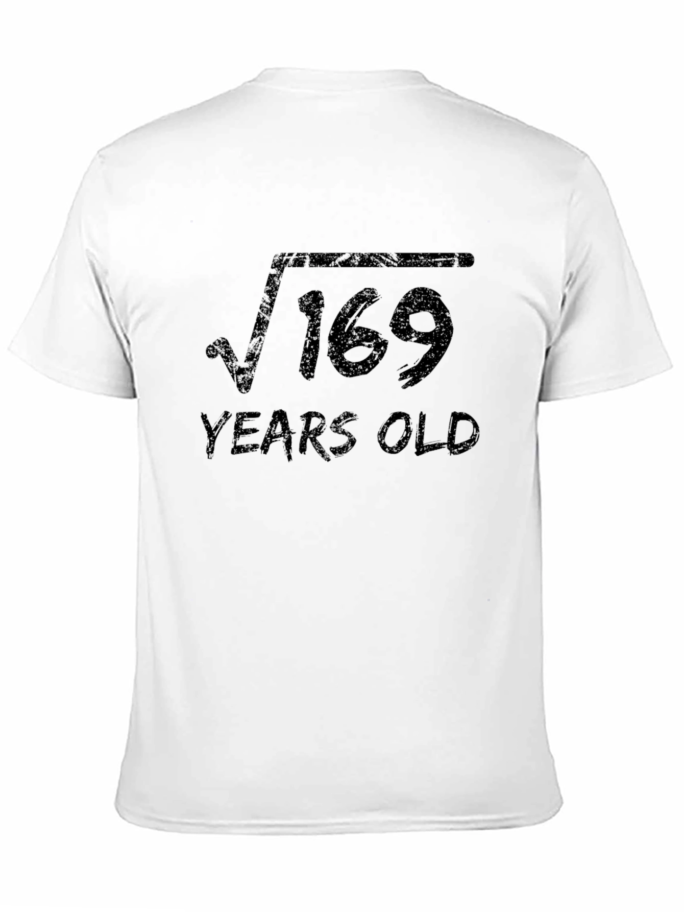 Black Funny Math Birthday T-Shirt - Square Root of 169 = 13 Years Old view 11