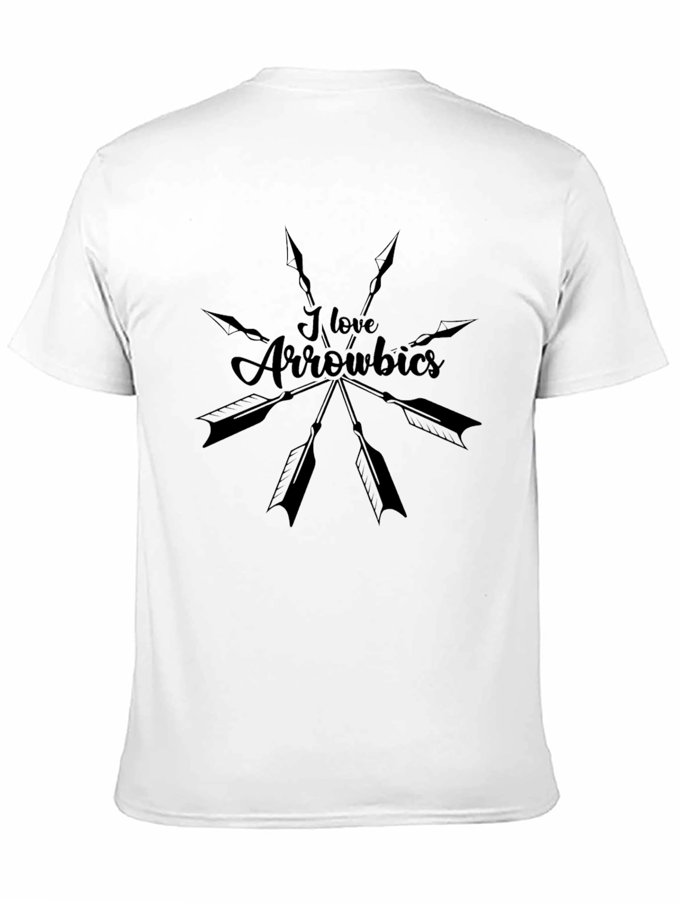 Black I Love Arrowbics T-Shirt view 11