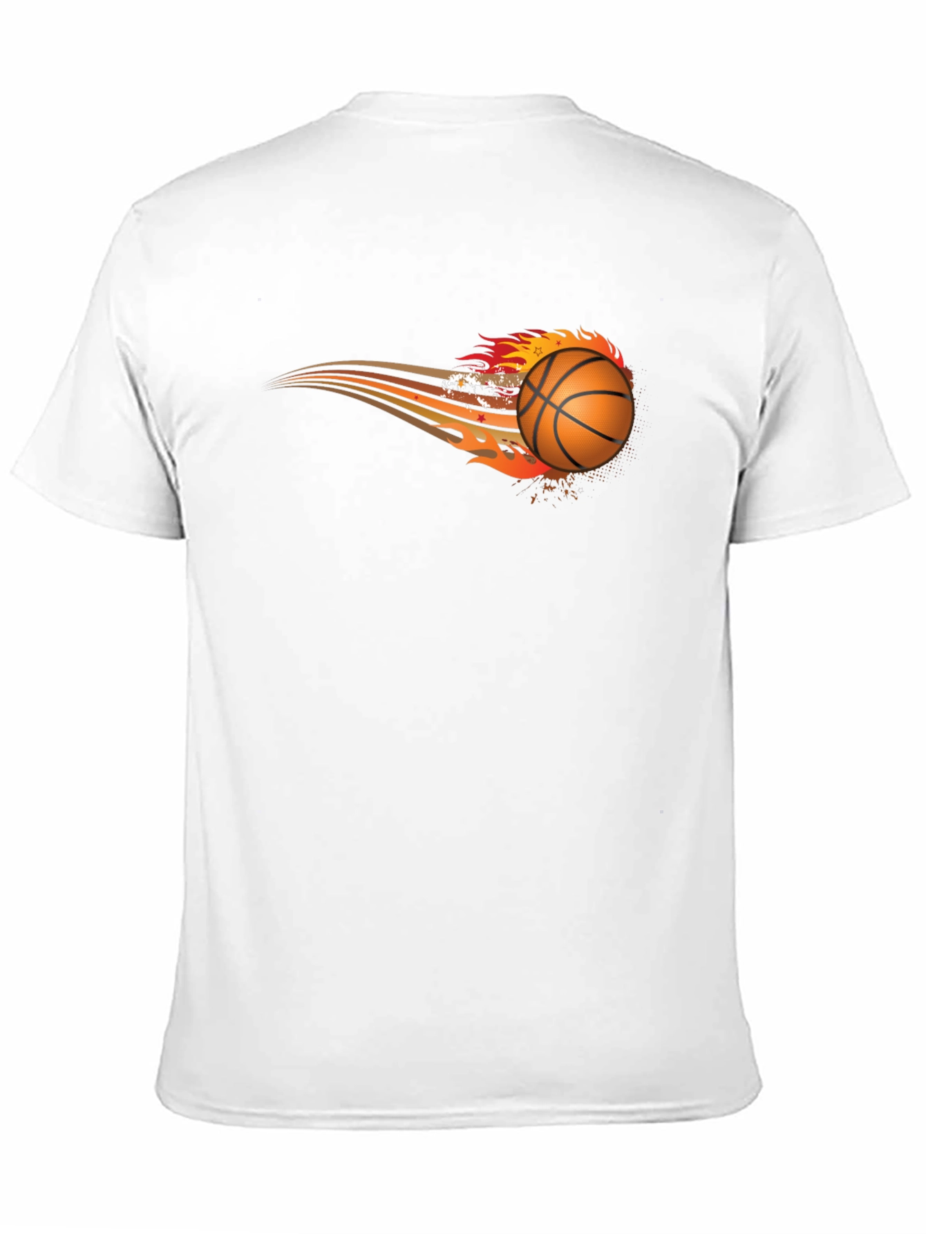 Black Flaming Basketball Graphic Tee - Black view 11