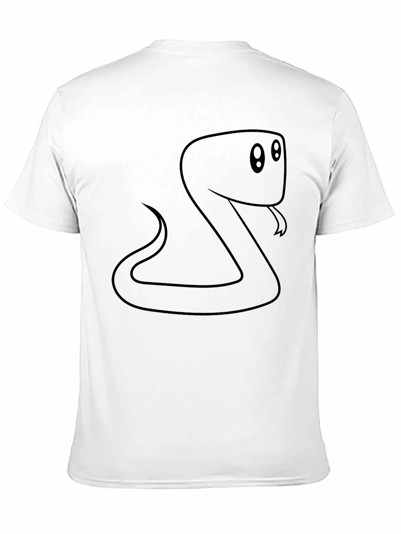 Black Cartoon Snake Graphic Black T-Shirt view 11
