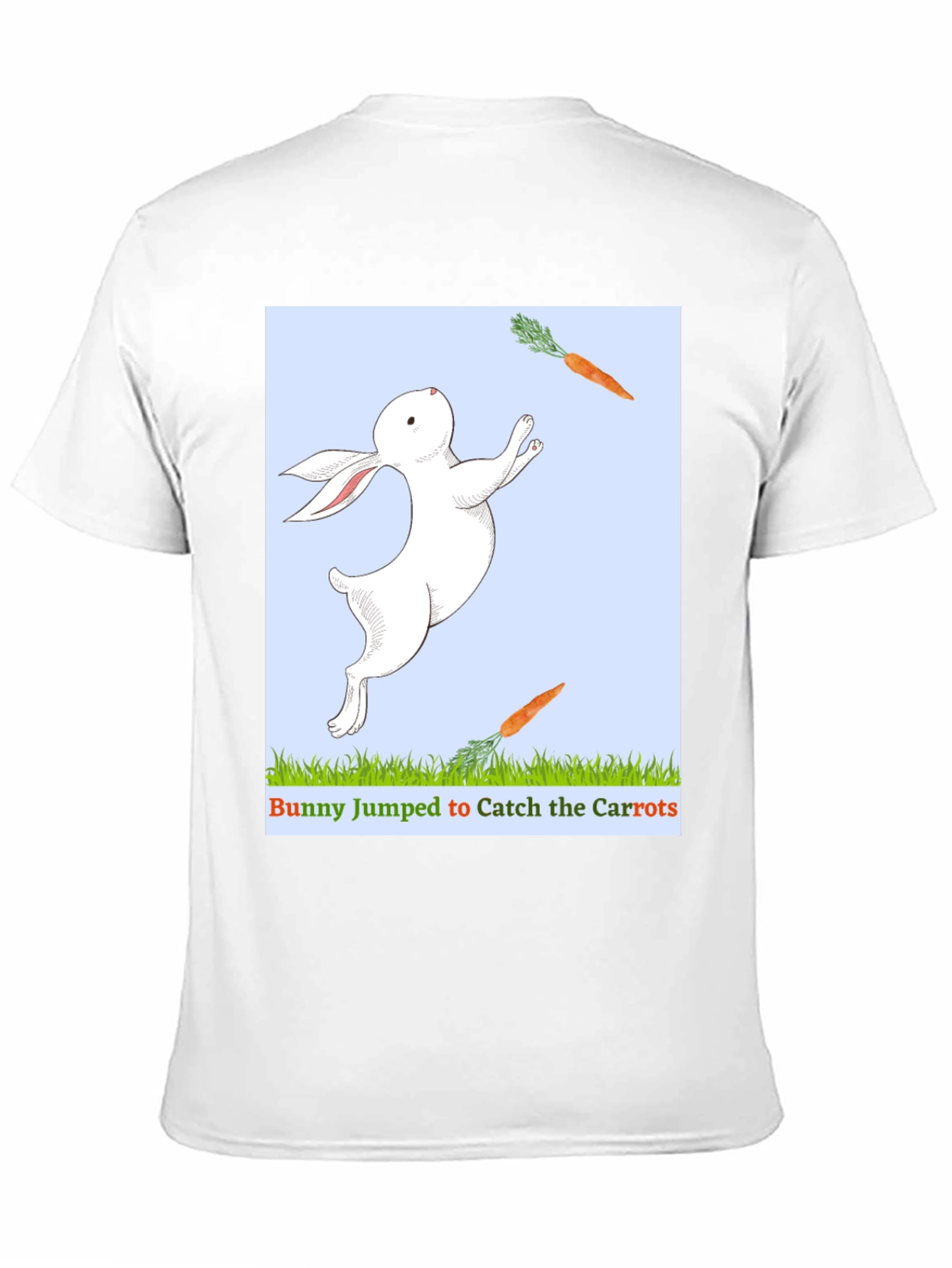 Black Bunny Catching Carrots T-Shirt view 11