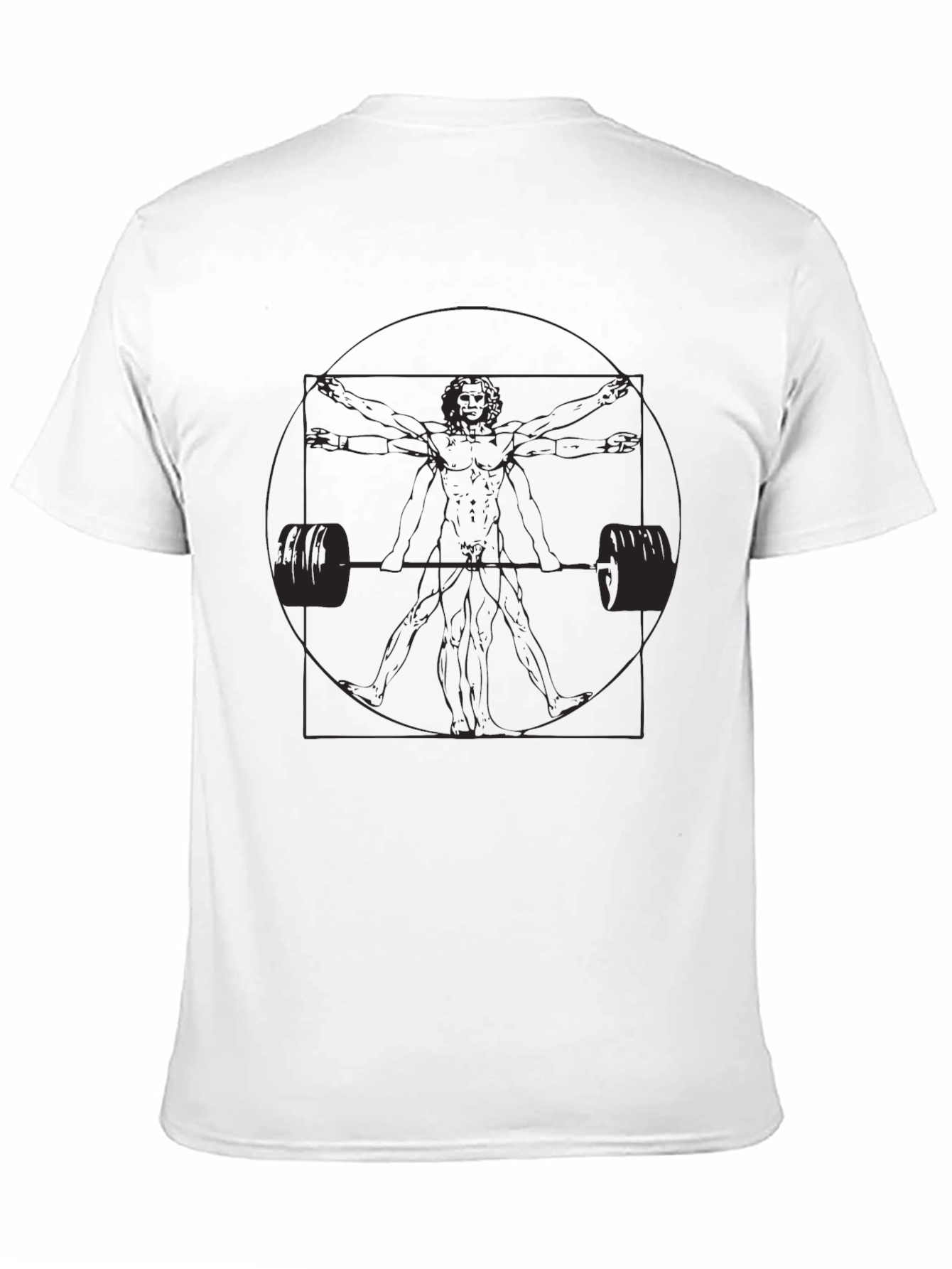 Black Vitruvian Lifter Black T-Shirt view 11