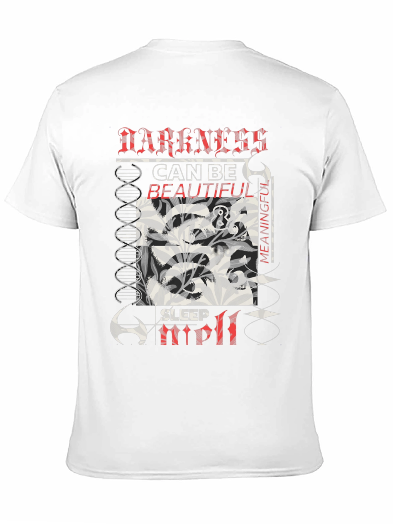 Black Darkness Sleep Graphic Black T-Shirt view 11