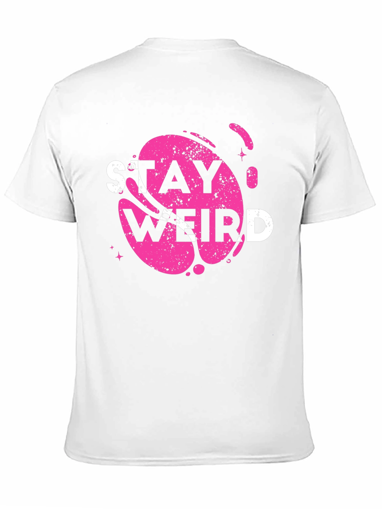 Black Stay Weird Graphic Tee - Trendy Casual Top view 11