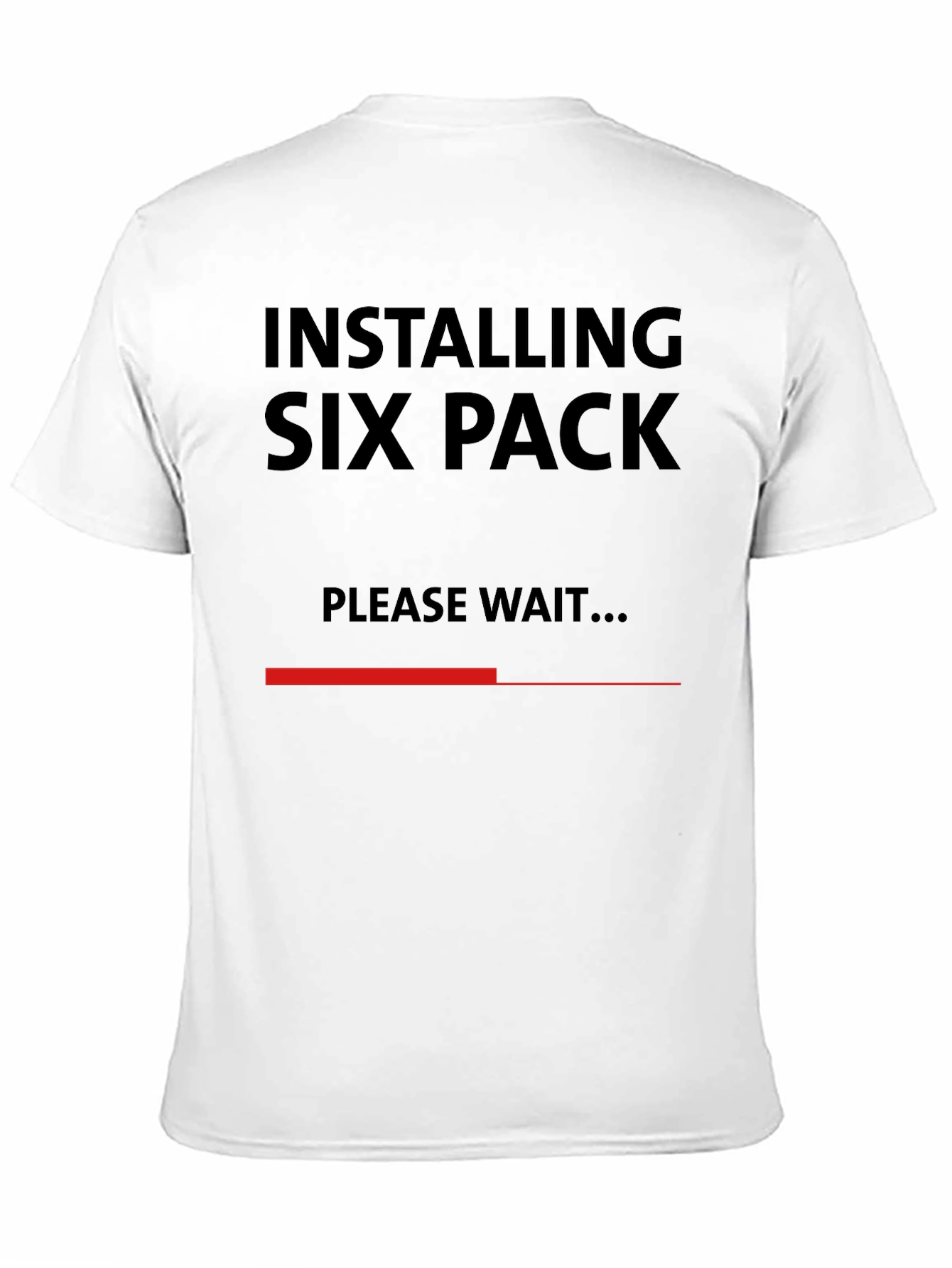 Black Installing Six Pack T-Shirt - Funny Gym Workout Tee view 11