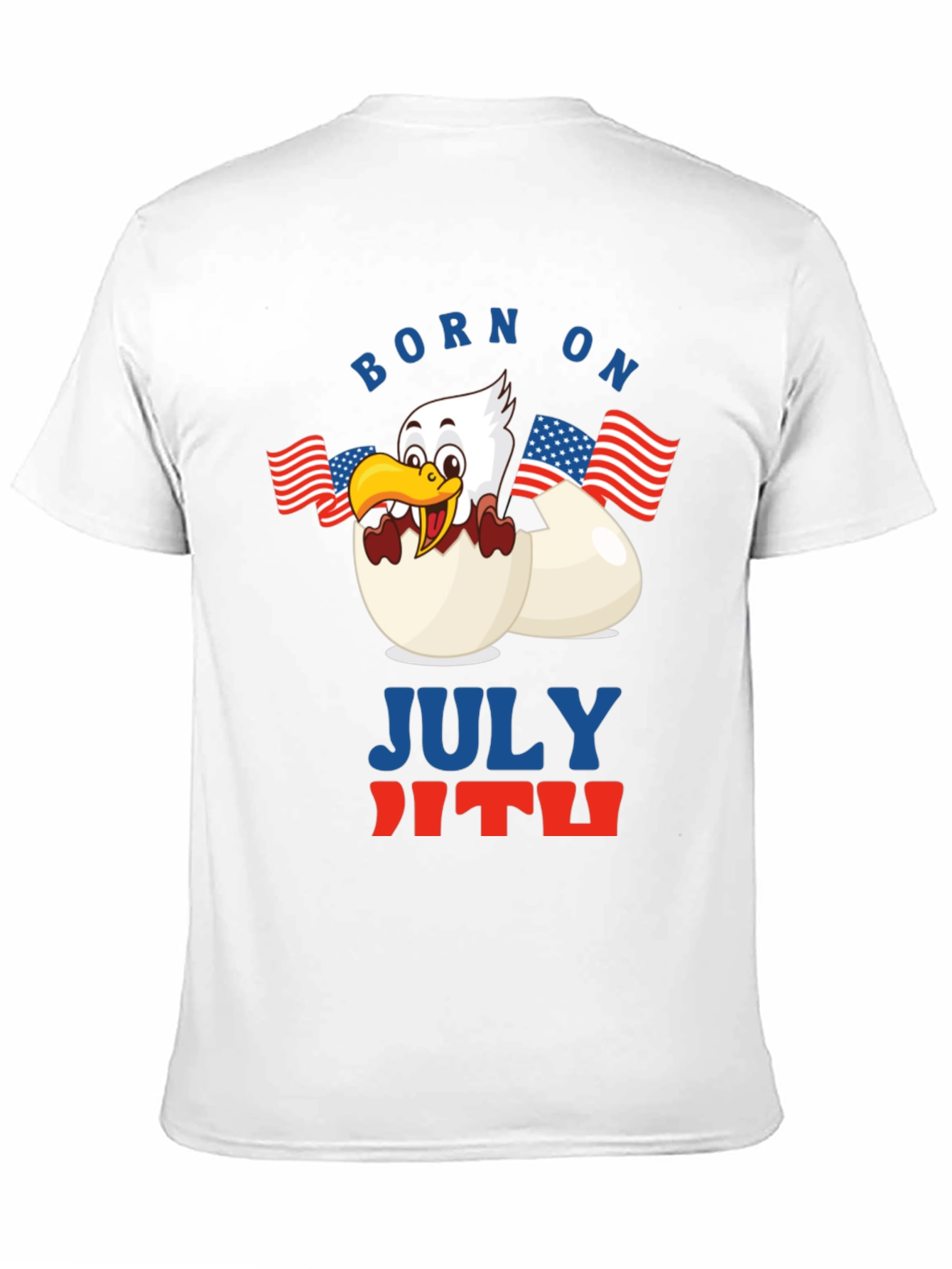 Black Born on July 4th T-Shirt view 11