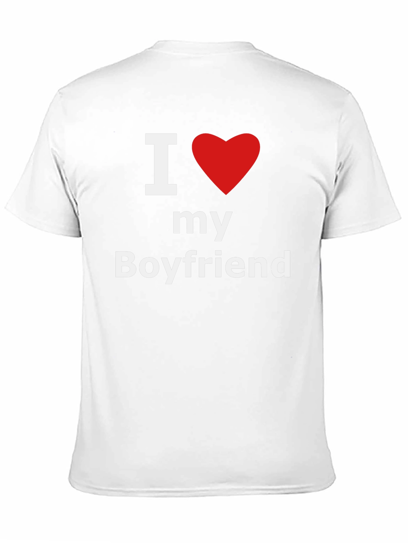Black I Heart My Boyfriend Black Cotton T-Shirt view 11