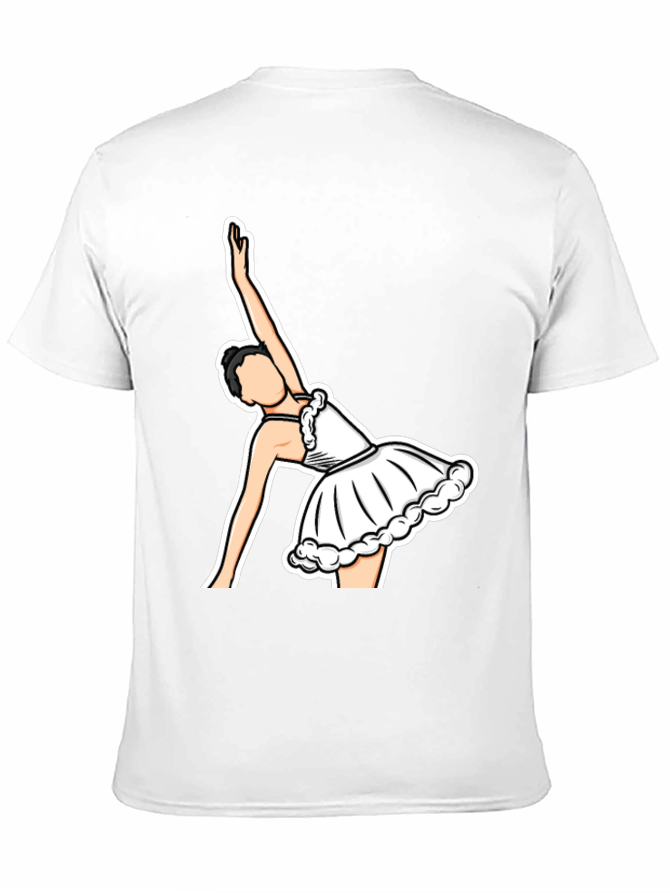 Black Ballerina Graphic T-Shirt - Black Cotton Tee view 11
