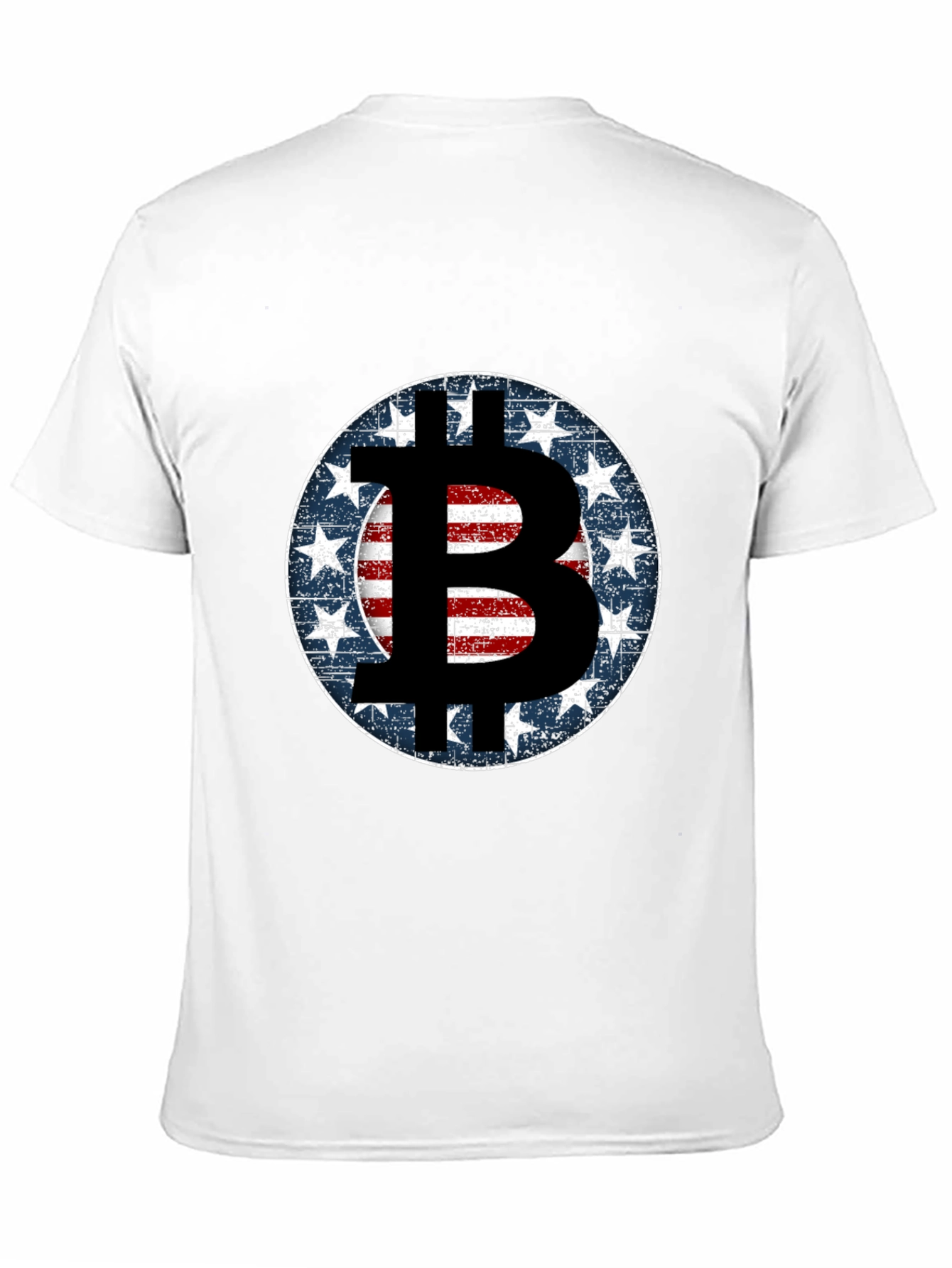 Black Bitcoin USA Flag T-Shirt - Crypto Fashion view 11
