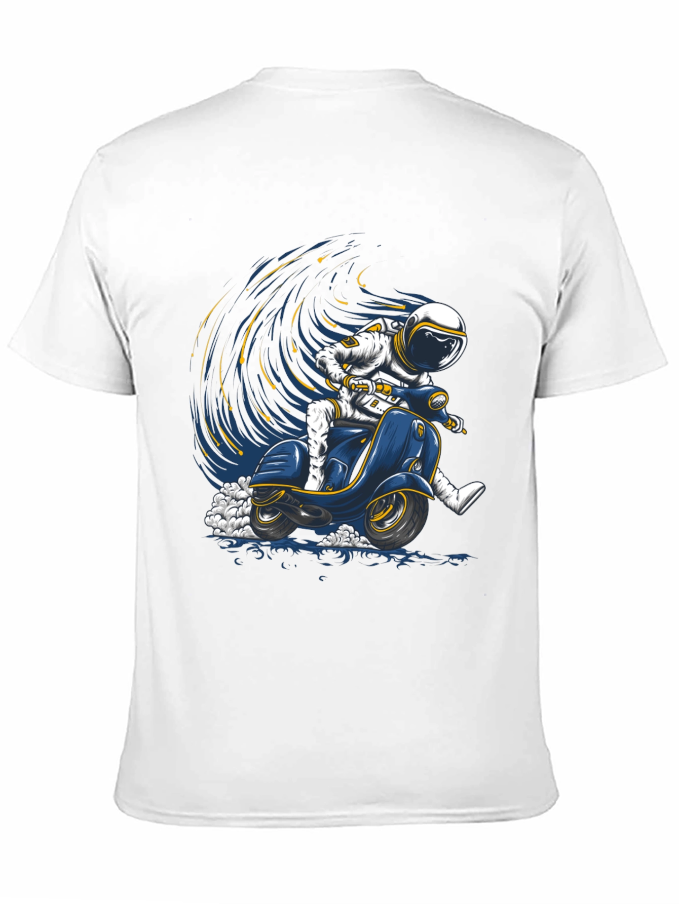 Black Astronaut Scooter Graphic Tee - Space Rider T-Shirt view 11