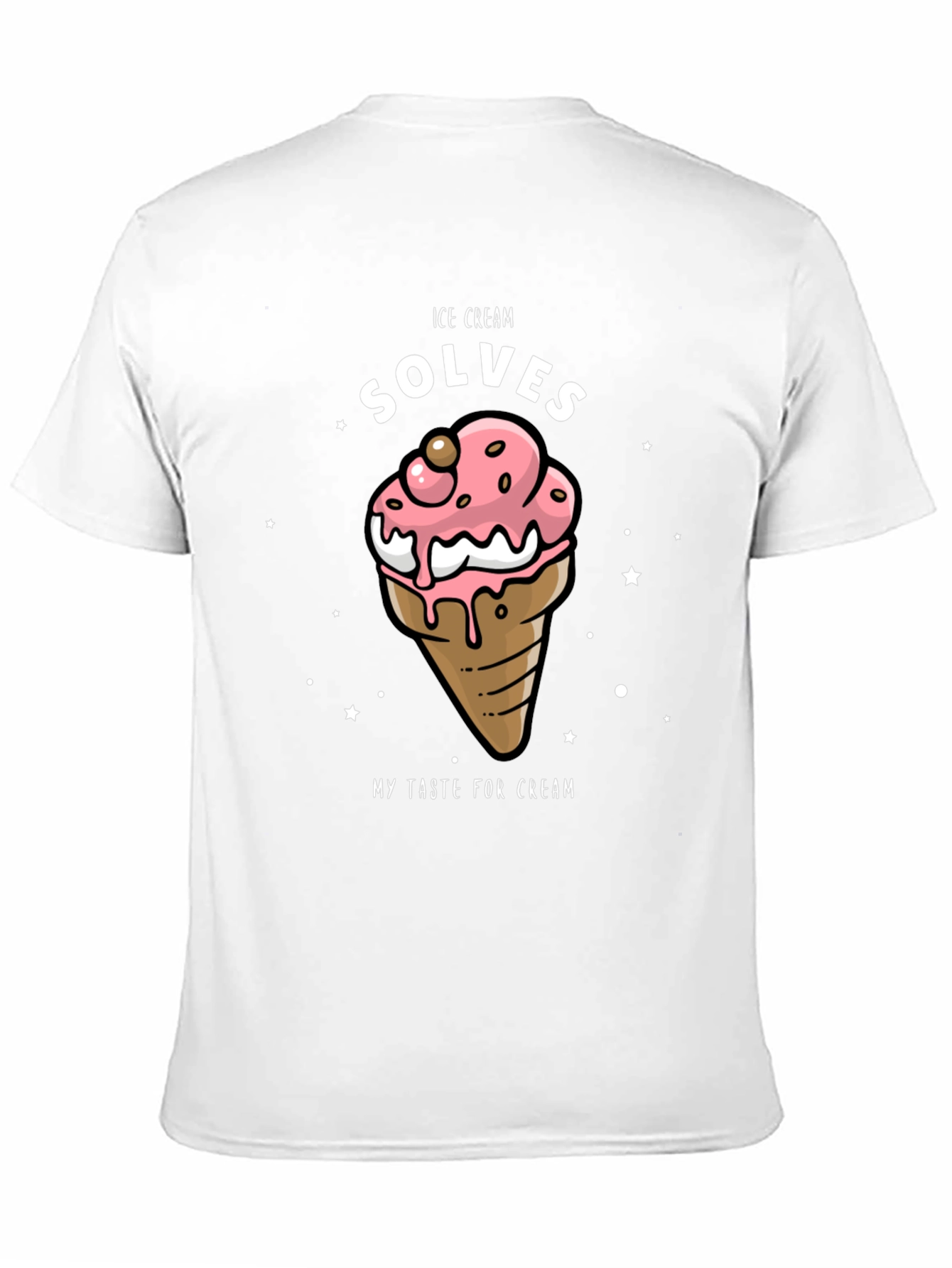 Black Ice Cream Solves Taste T-Shirt view 11