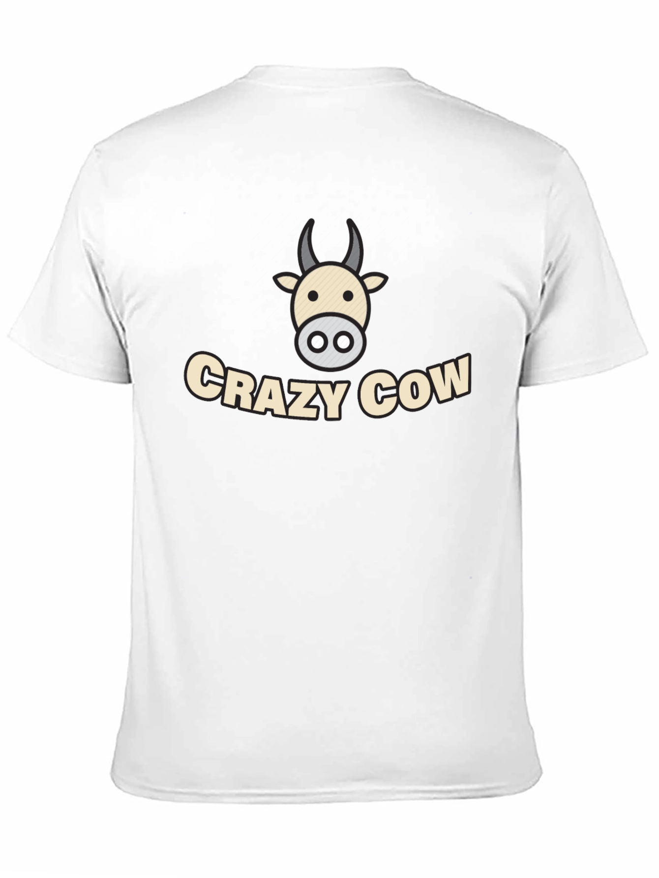Black Crazy Cow Graphic Tee - Black Cotton T-Shirt view 11