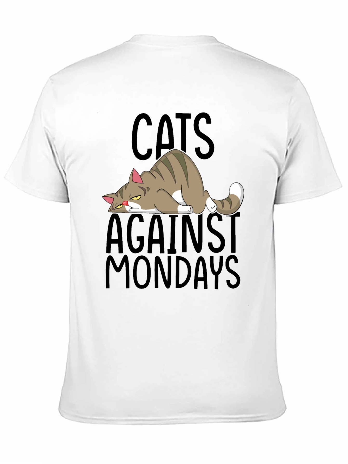 Black Cats Against Mondays Funny Graphic T-Shirt view 11