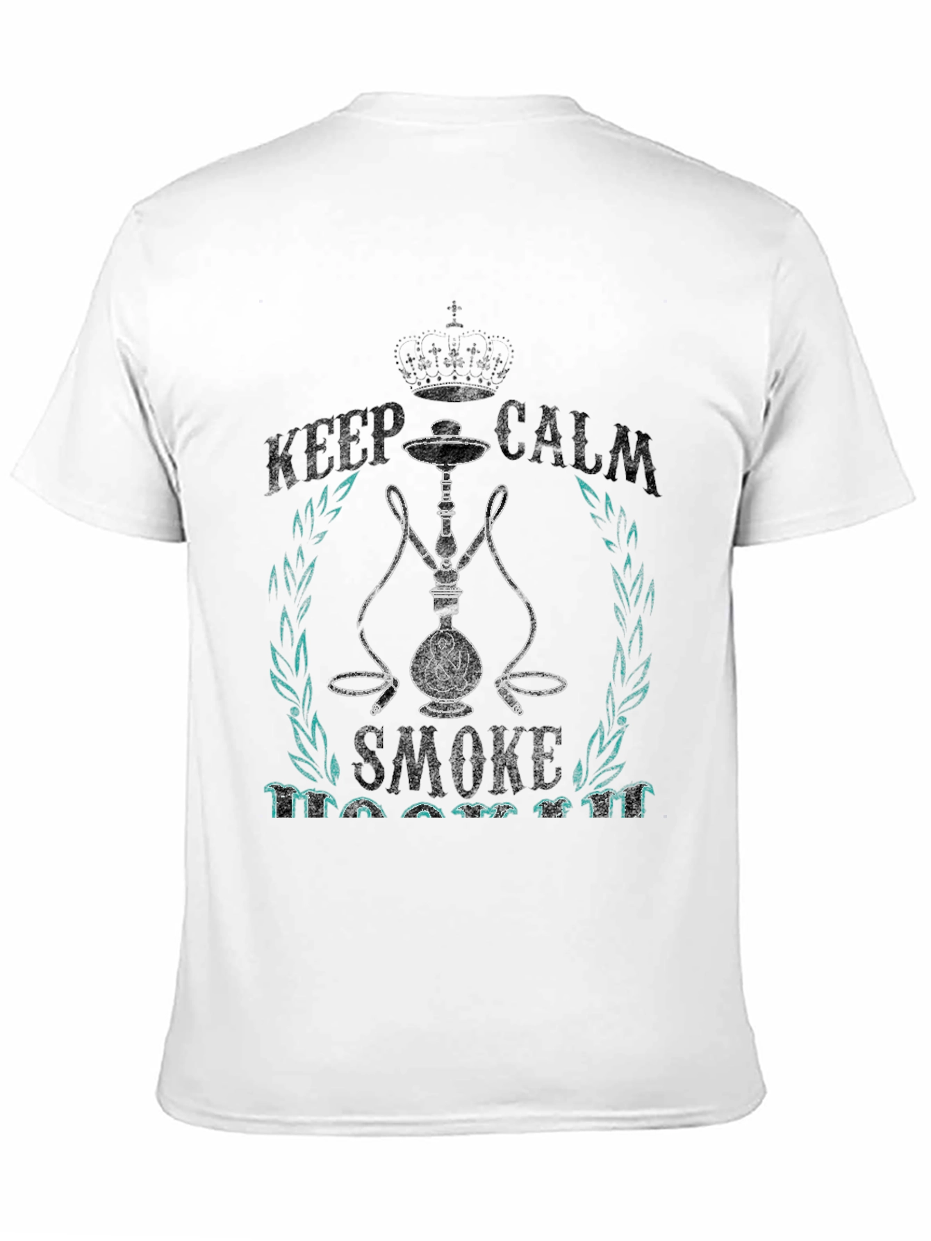 Black Keep Calm Smoke Shisha T-Shirt view 11