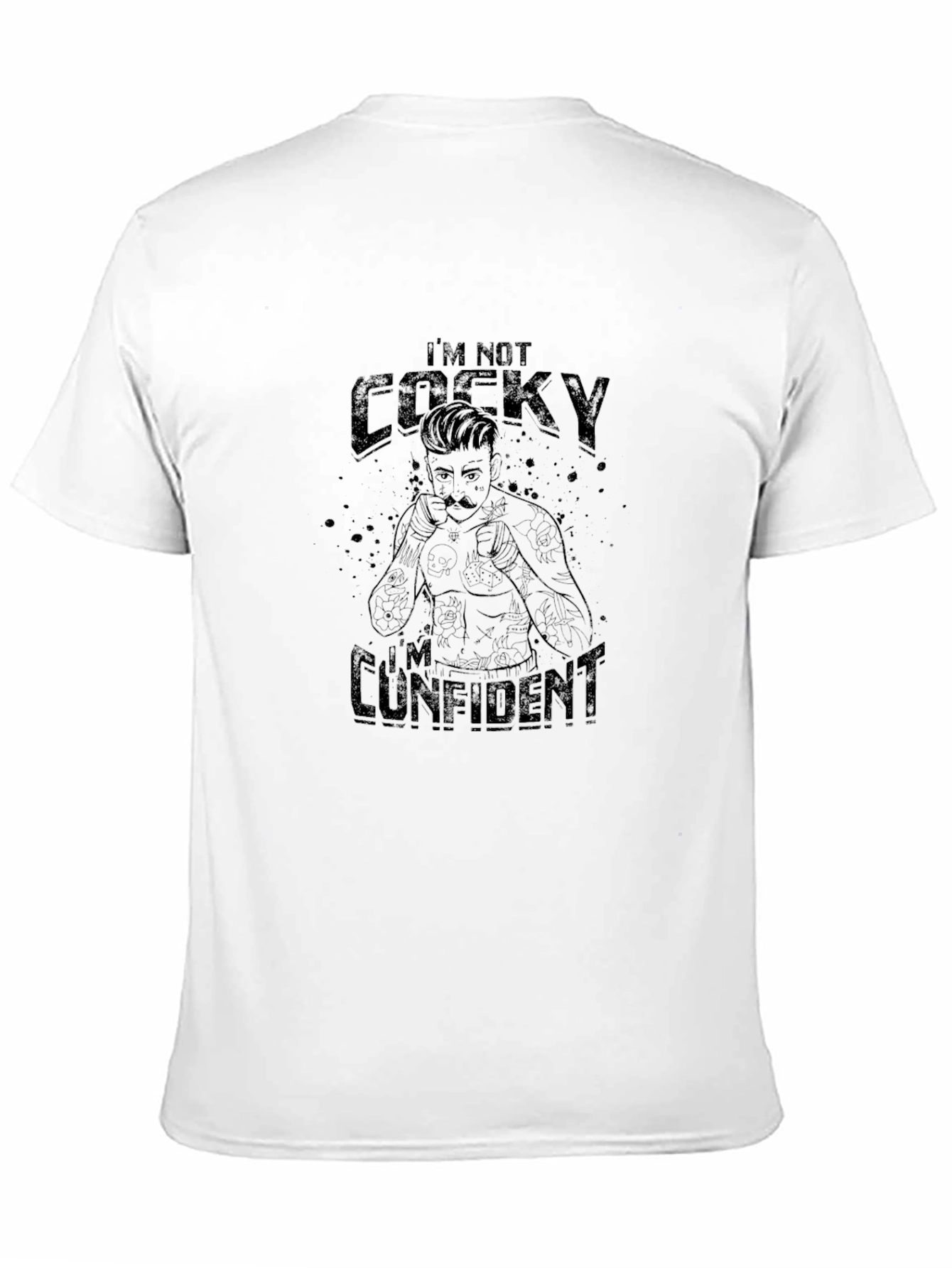 Black I'm Not Cocky, I'm Confident Graphic T-Shirt view 11