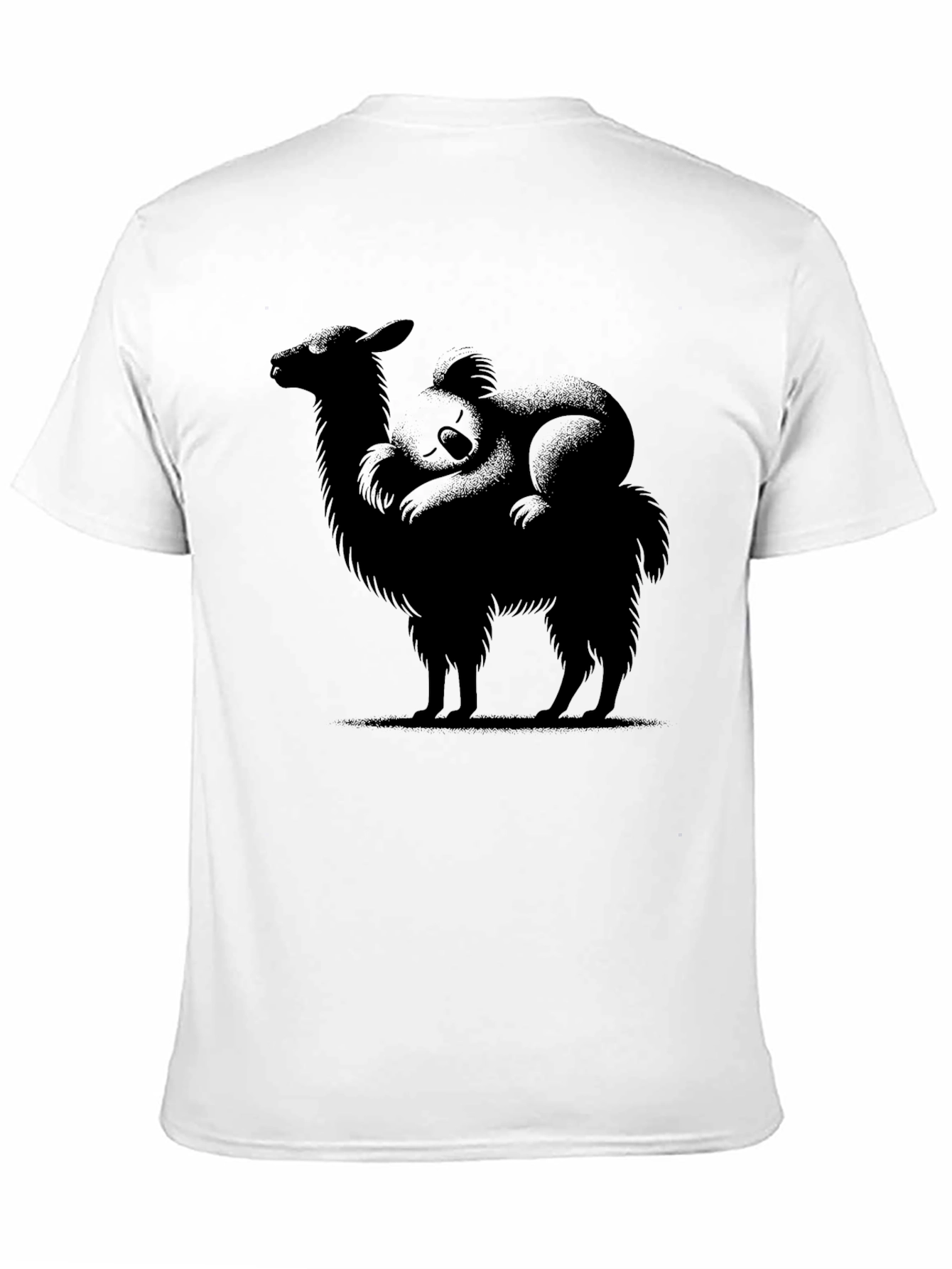 Black Llama & Koala Graphic T-Shirt - Quirky Animal Tee view 11