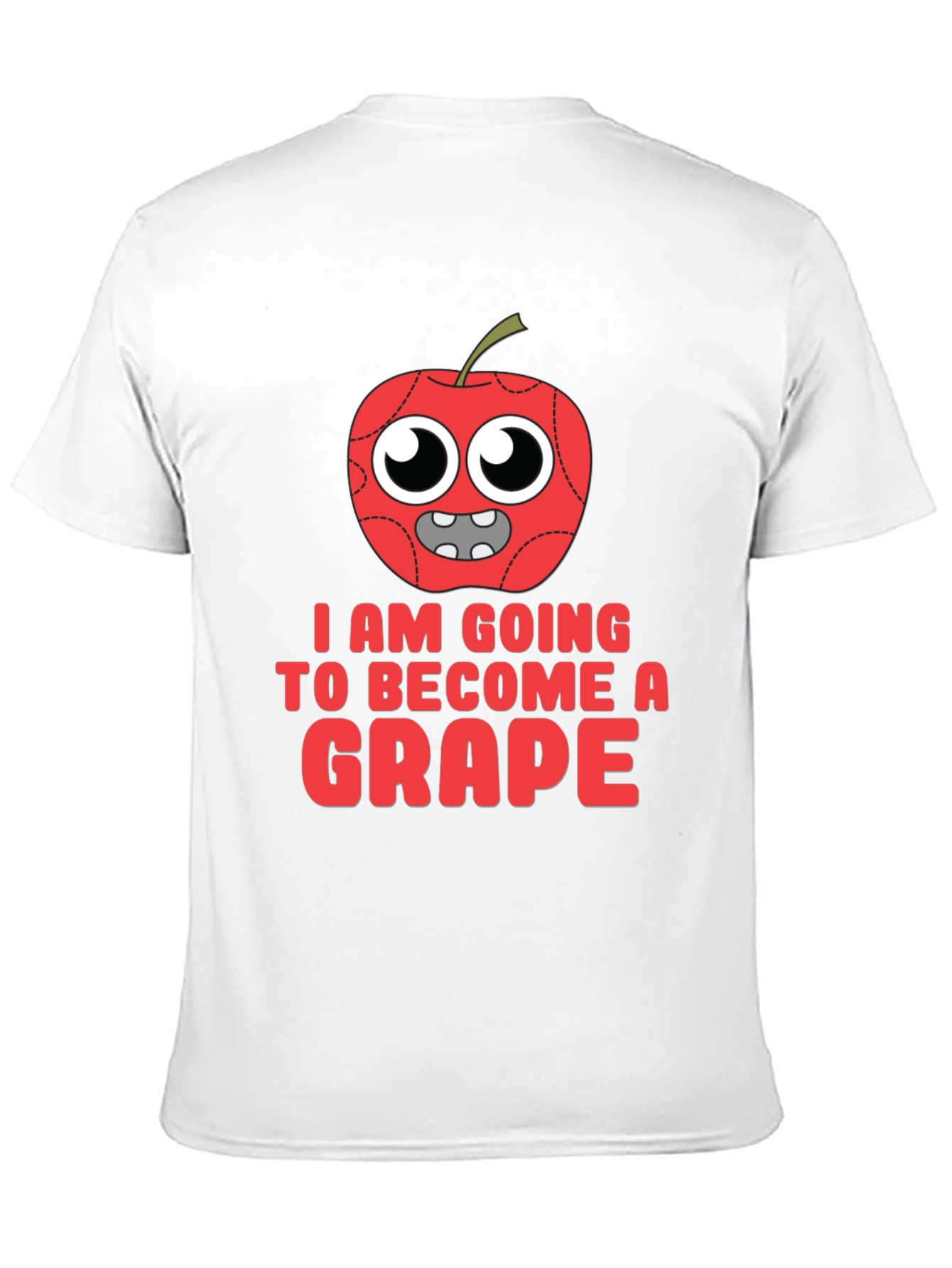 Black Funny Apple Becoming Grape Graphic T-Shirt view 11