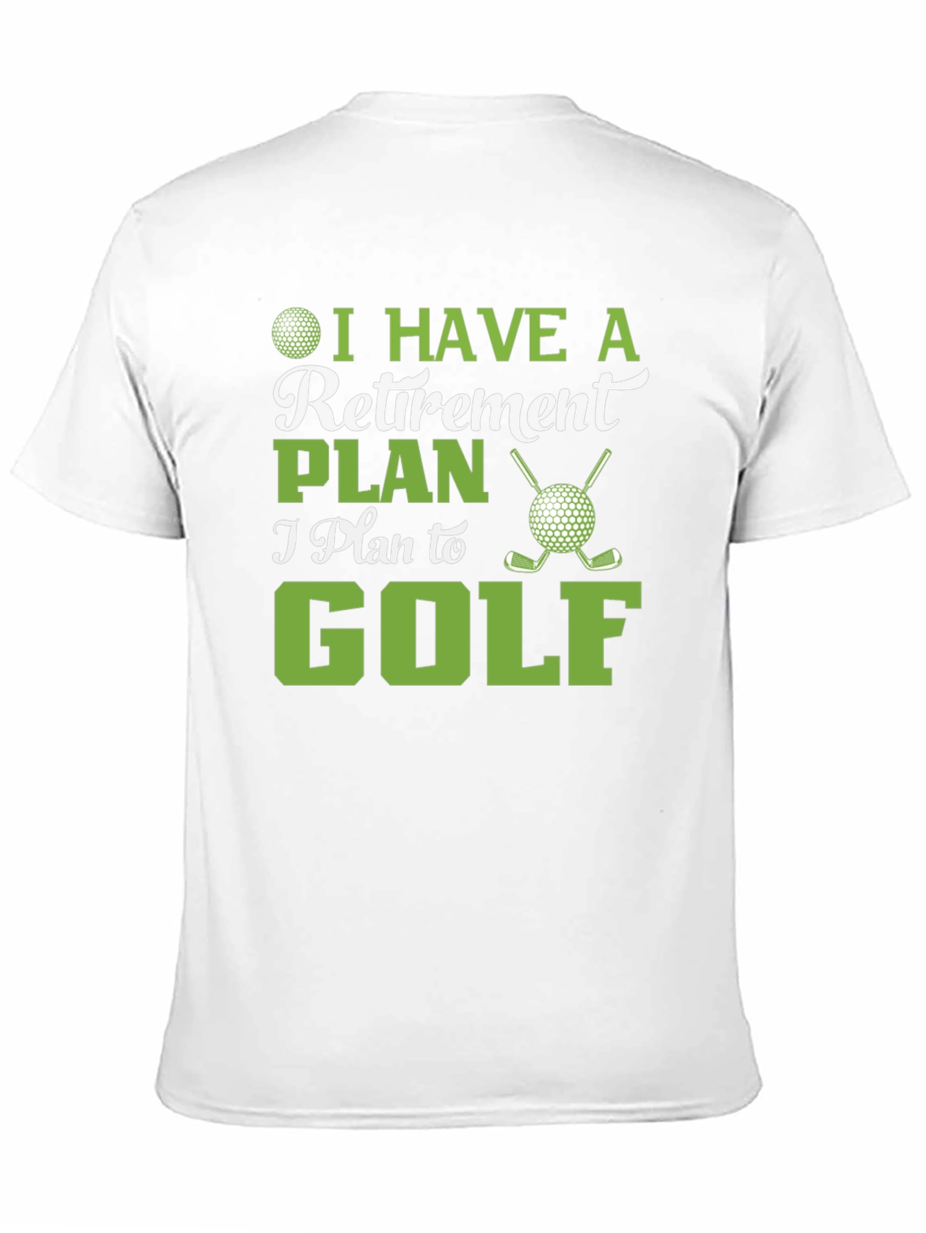 Black Retirement Plan Golf T-Shirt view 11