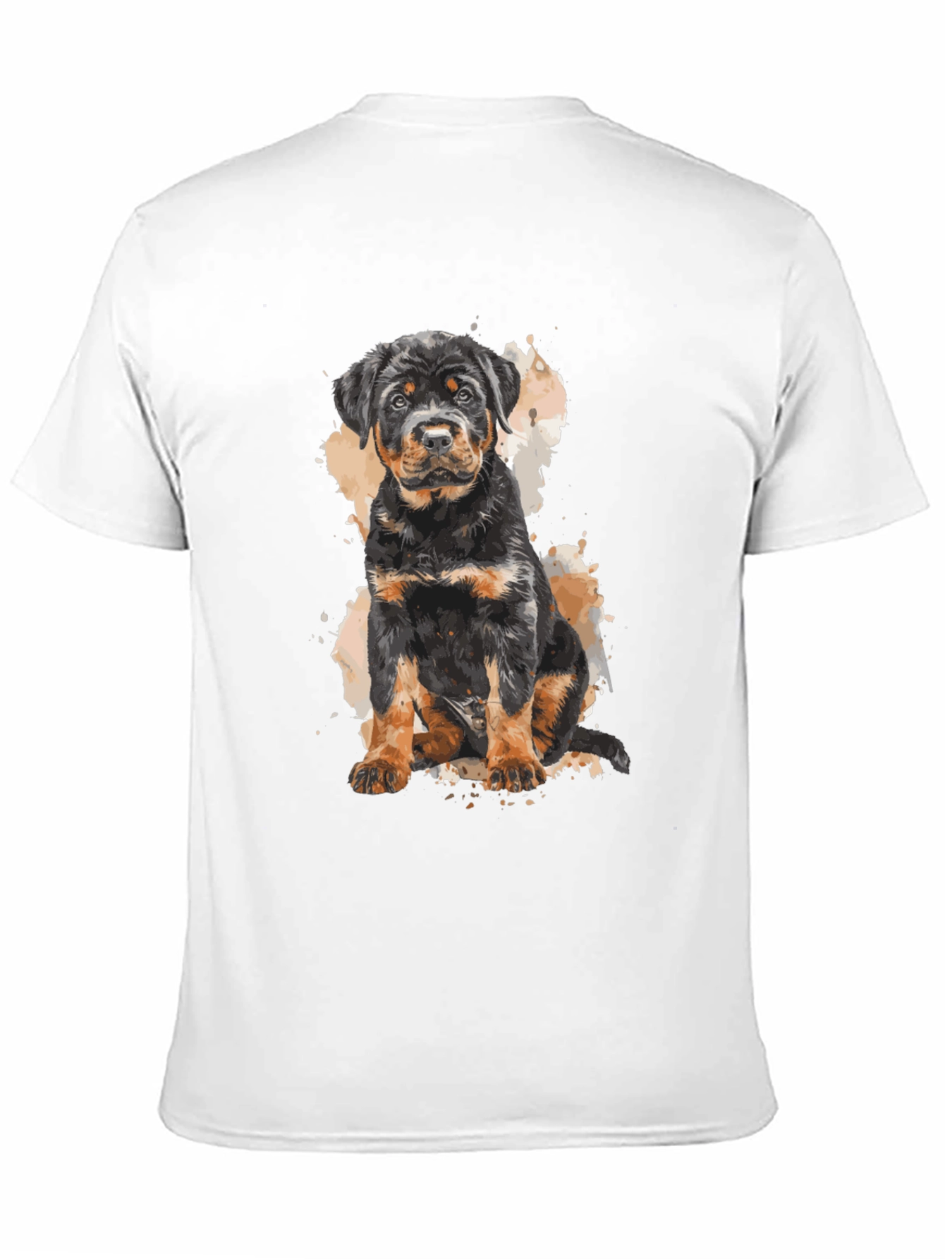 Black Rottweiler Puppy Graphic T-Shirt - Cute Dog Tee view 11