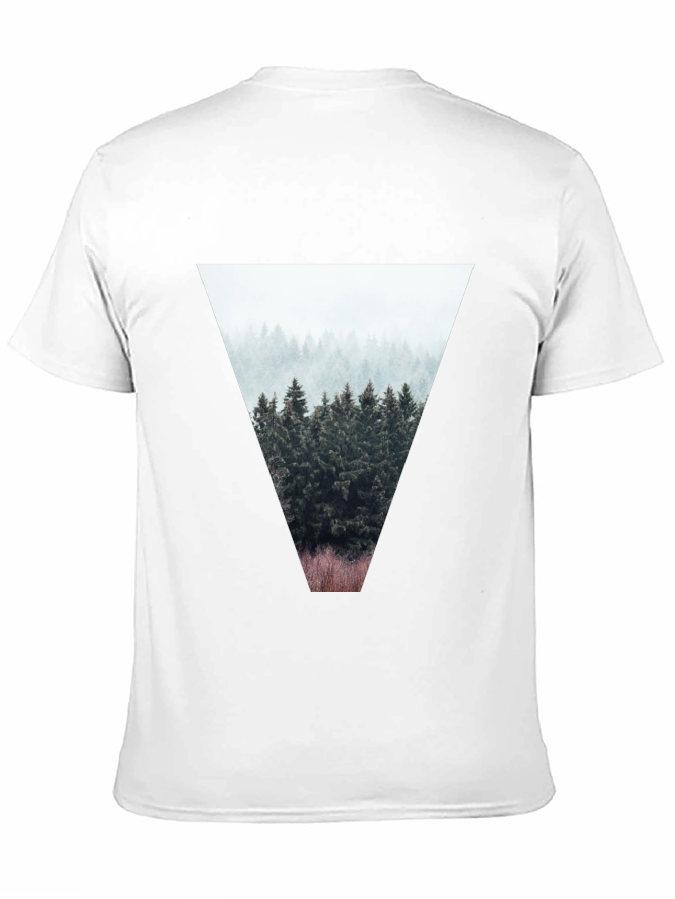 Black Nature Triangle Graphic T-Shirt - Black view 11