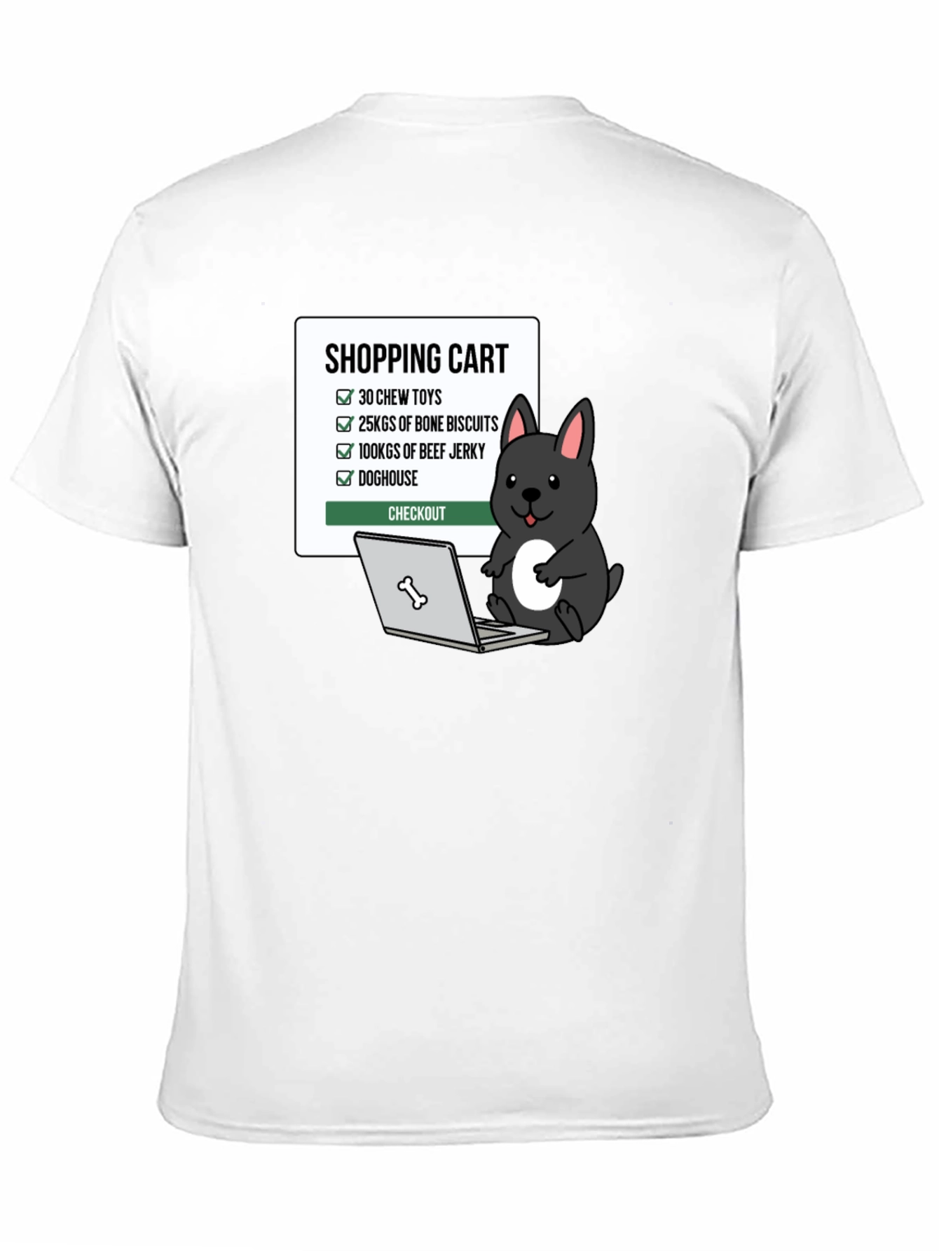 Funny Dog Shopping Cart T-Shirt - 11