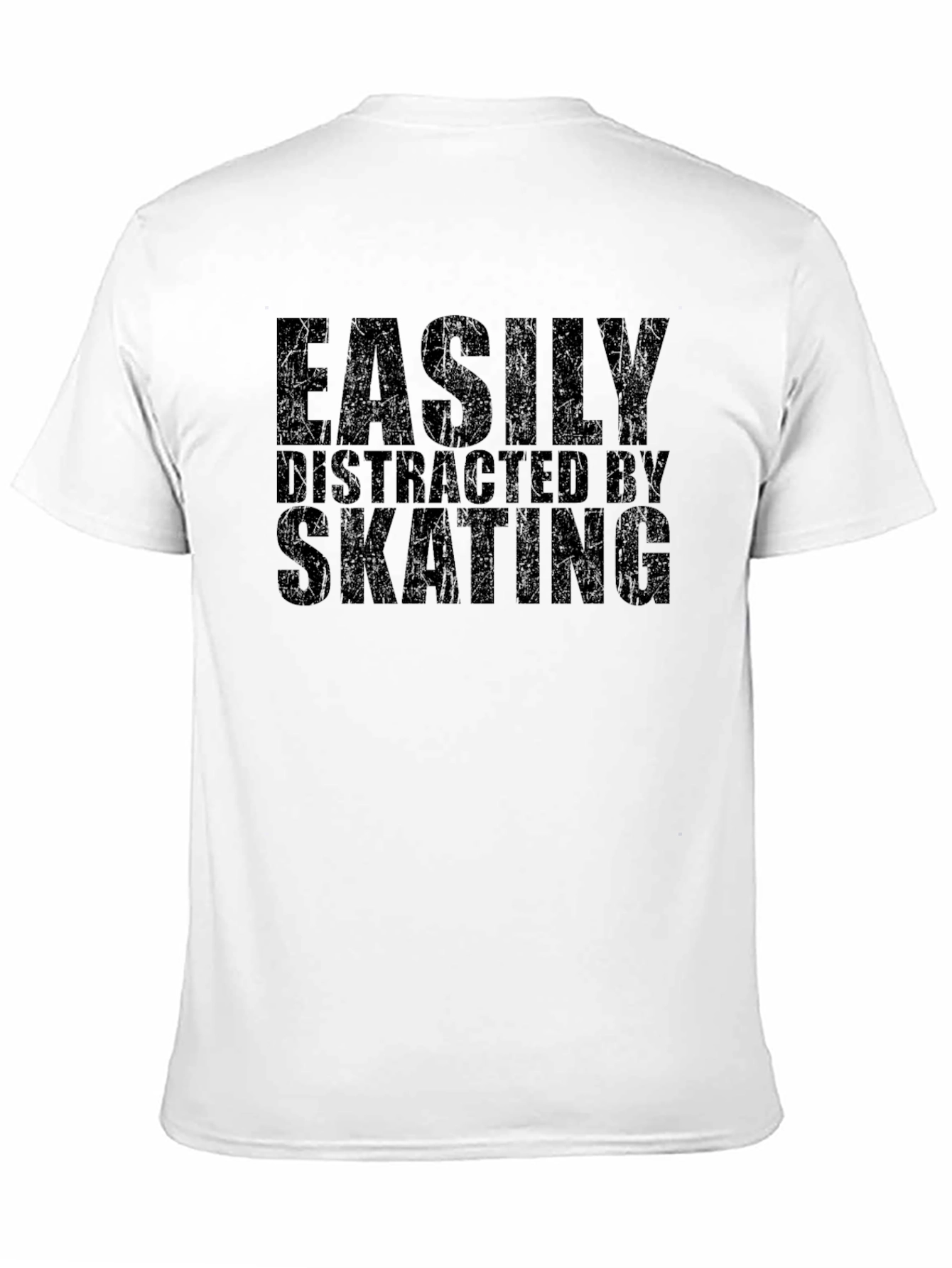 Black Easily Distracted by Skating - Graphic T-Shirt view 11