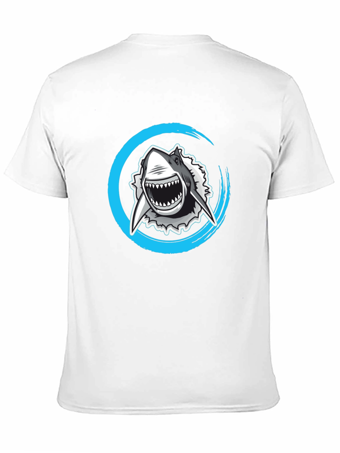 Black Shark Graphic Tee -  Circular Burst Design view 11