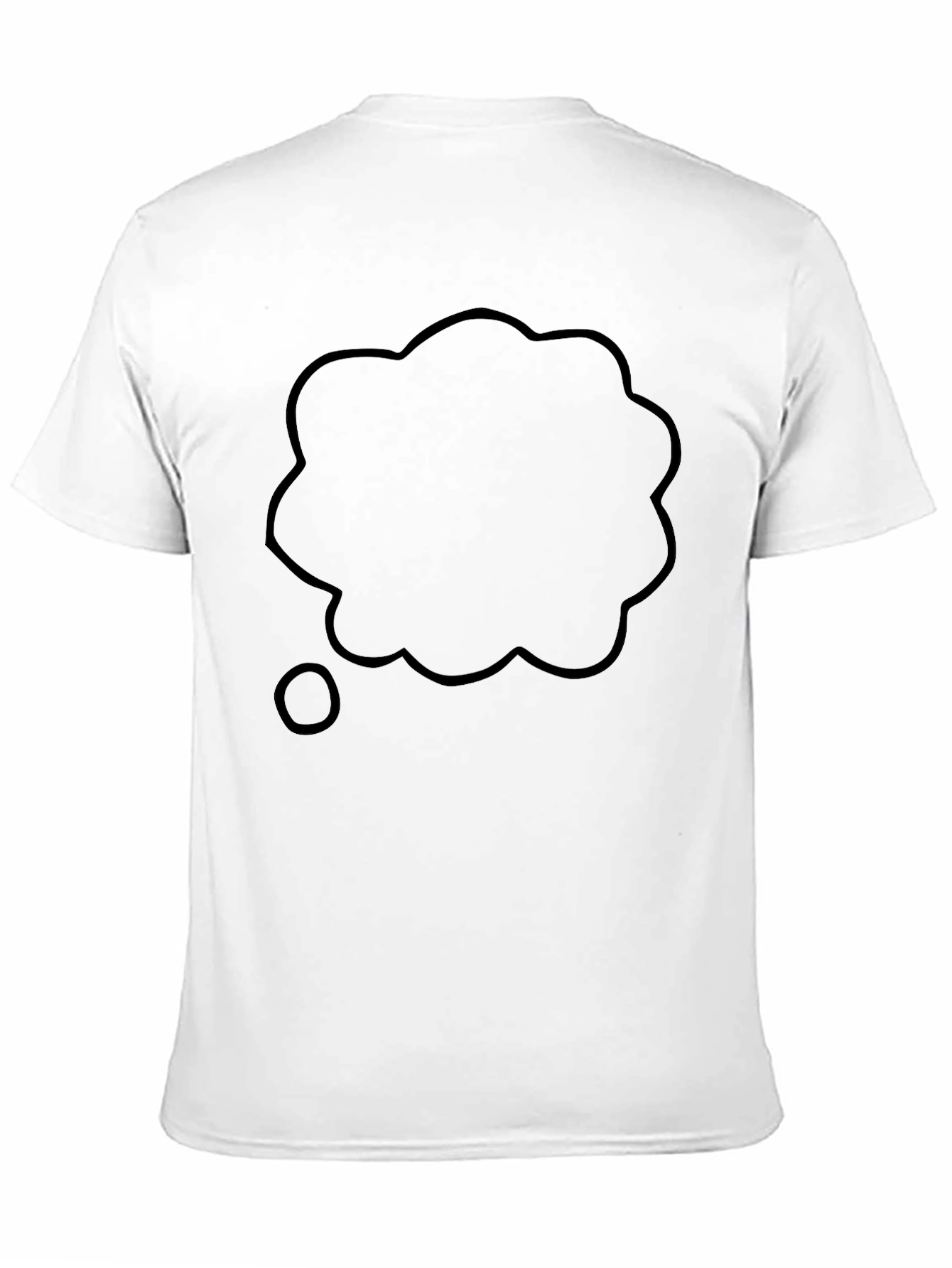 Black Black T-Shirt with Thought Bubble Graphic view 11