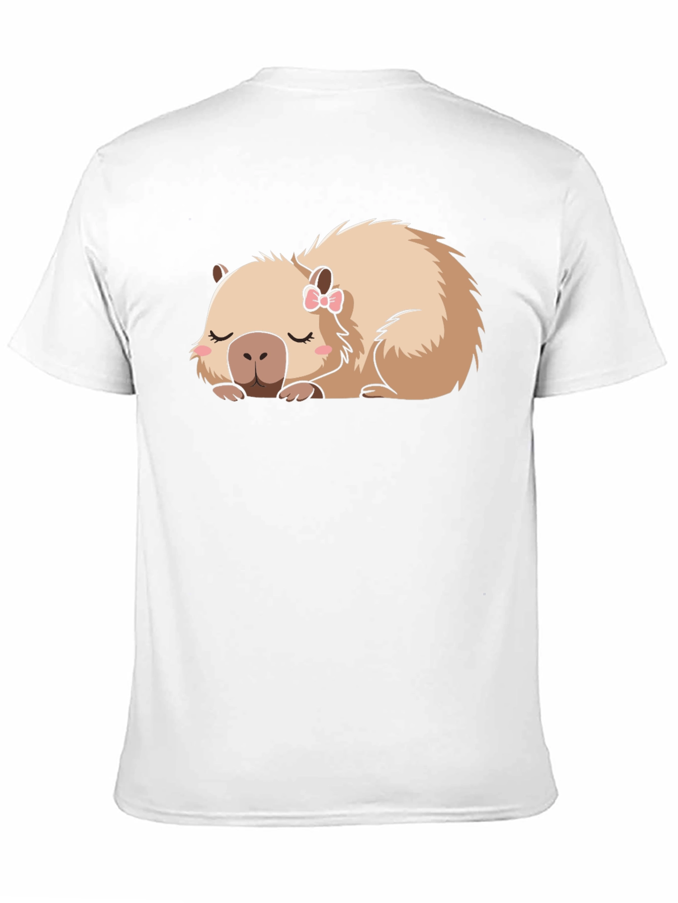 Black Capybara Bow T-Shirt view 11