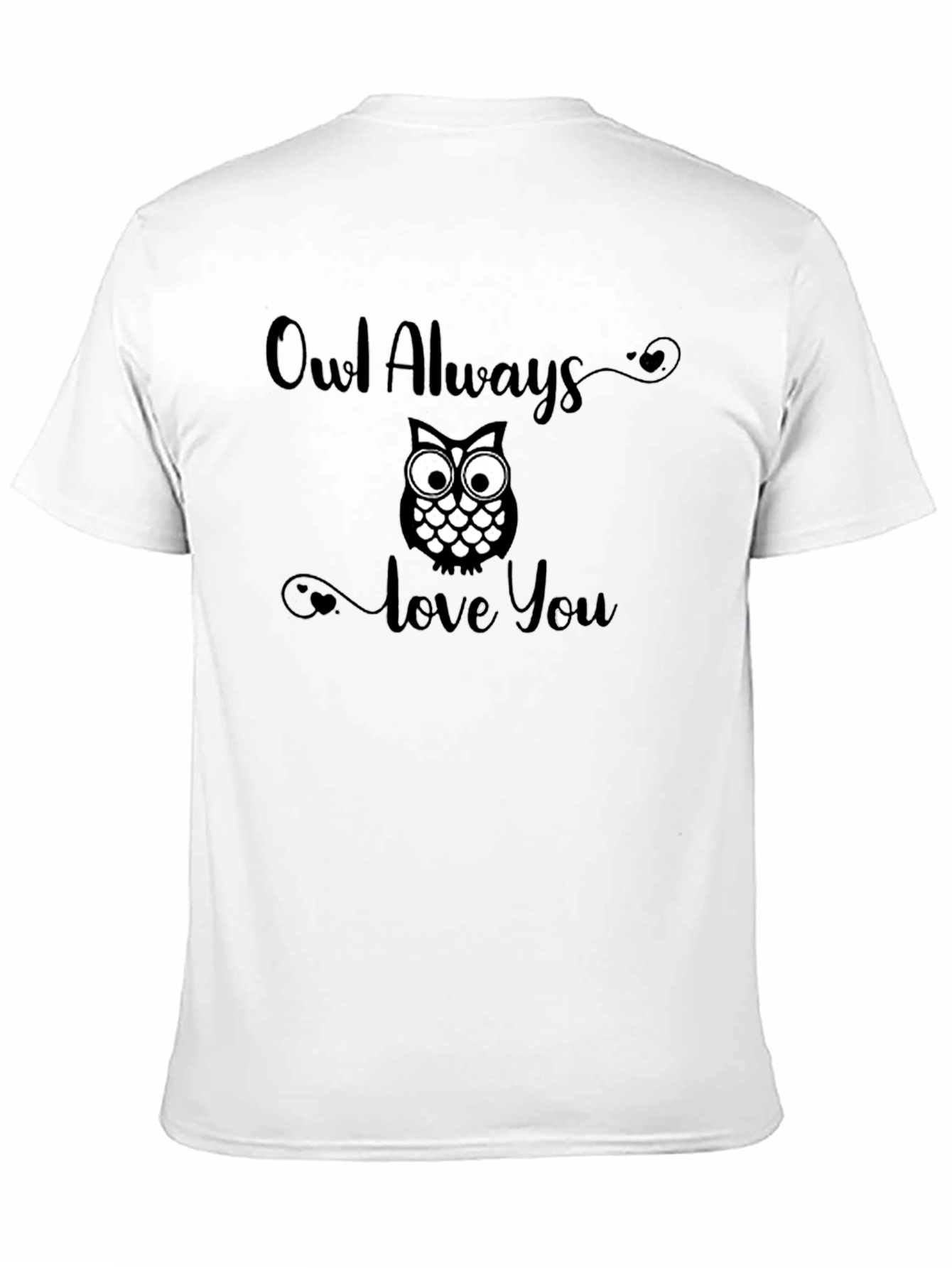 Black Owl Always Love You T-Shirt - Black Graphic Tee view 11