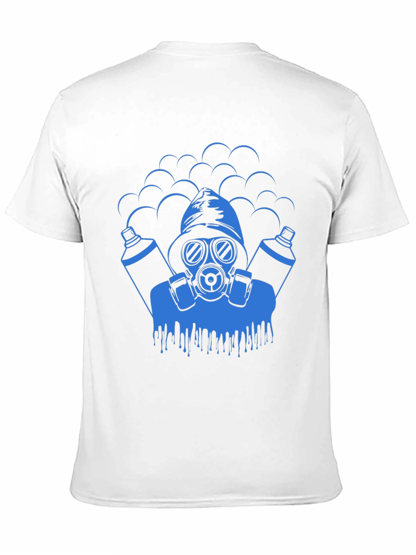 Black Cool Graphic Tee - Gas Mask Graffiti Artist view 11