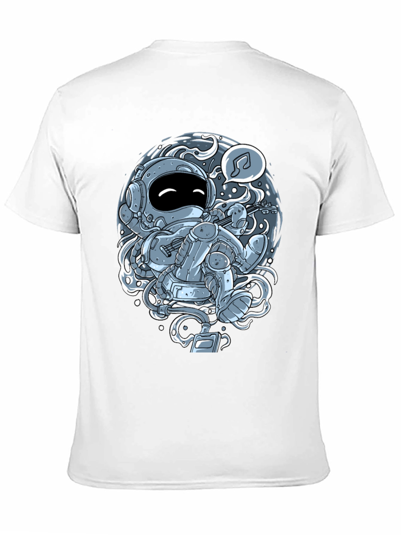 Black Astronaut Musician Graphic Tee - Black view 11