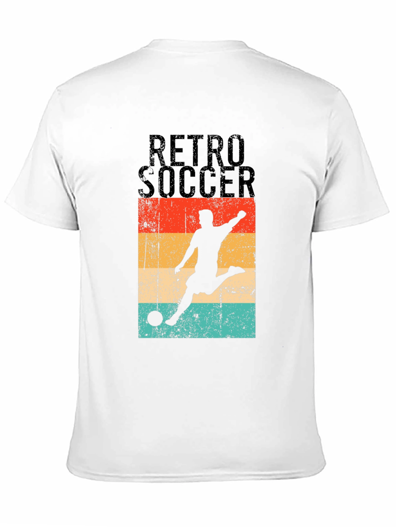 Black Retro Soccer Graphic T-Shirt - Stylish Casual Wear view 11