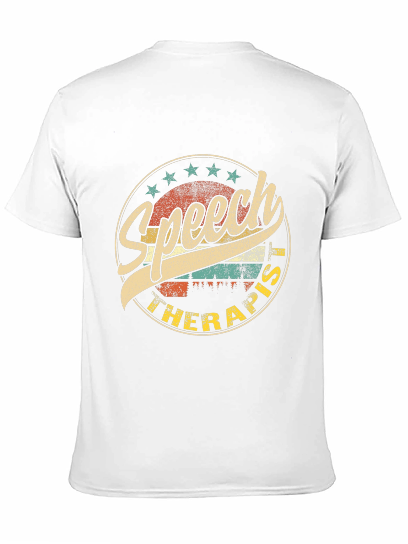 Black Speech Therapist Retro Style Graphic T-Shirt view 11