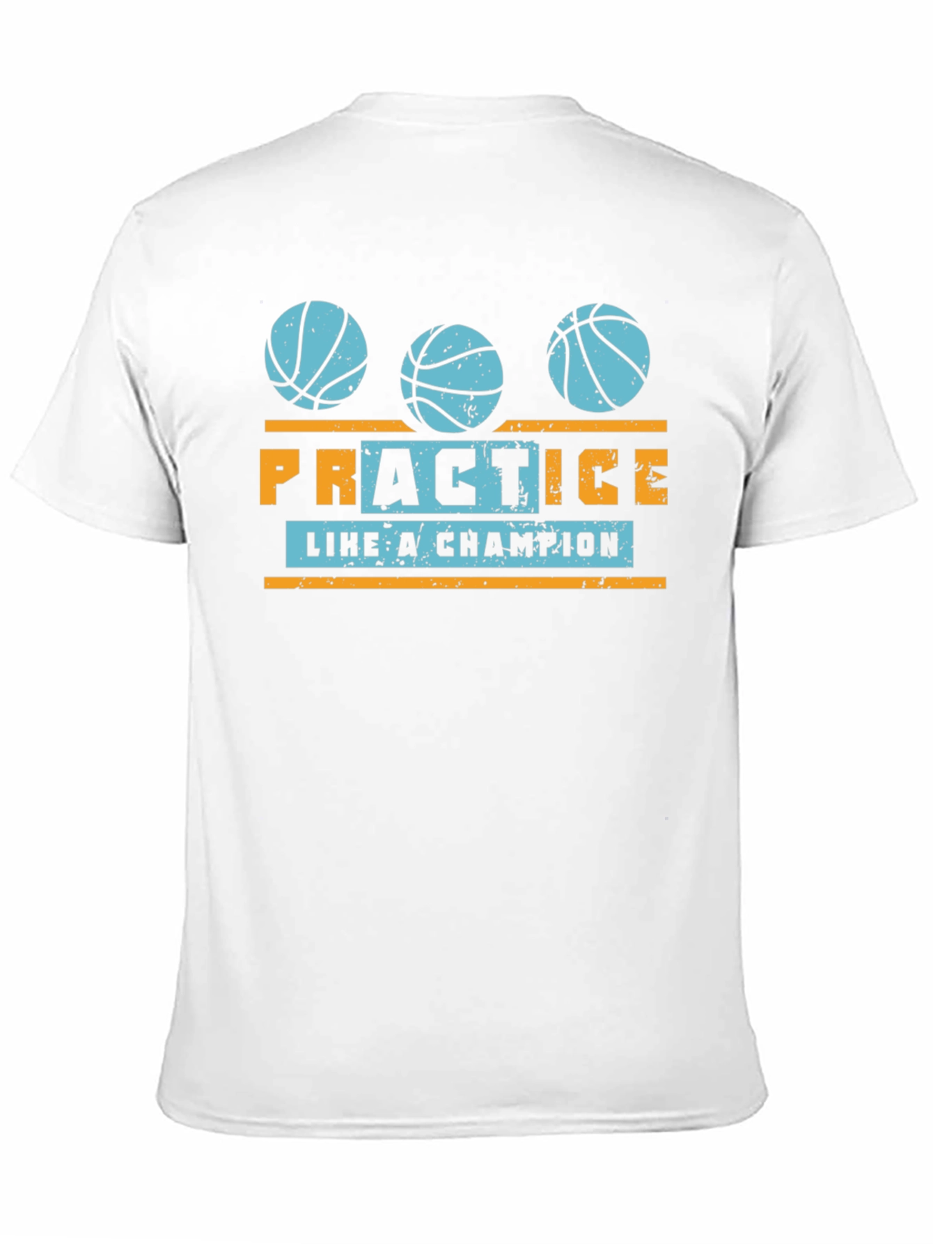 Black Basketball Practice Like a Champion Graphic T-Shirt view 11