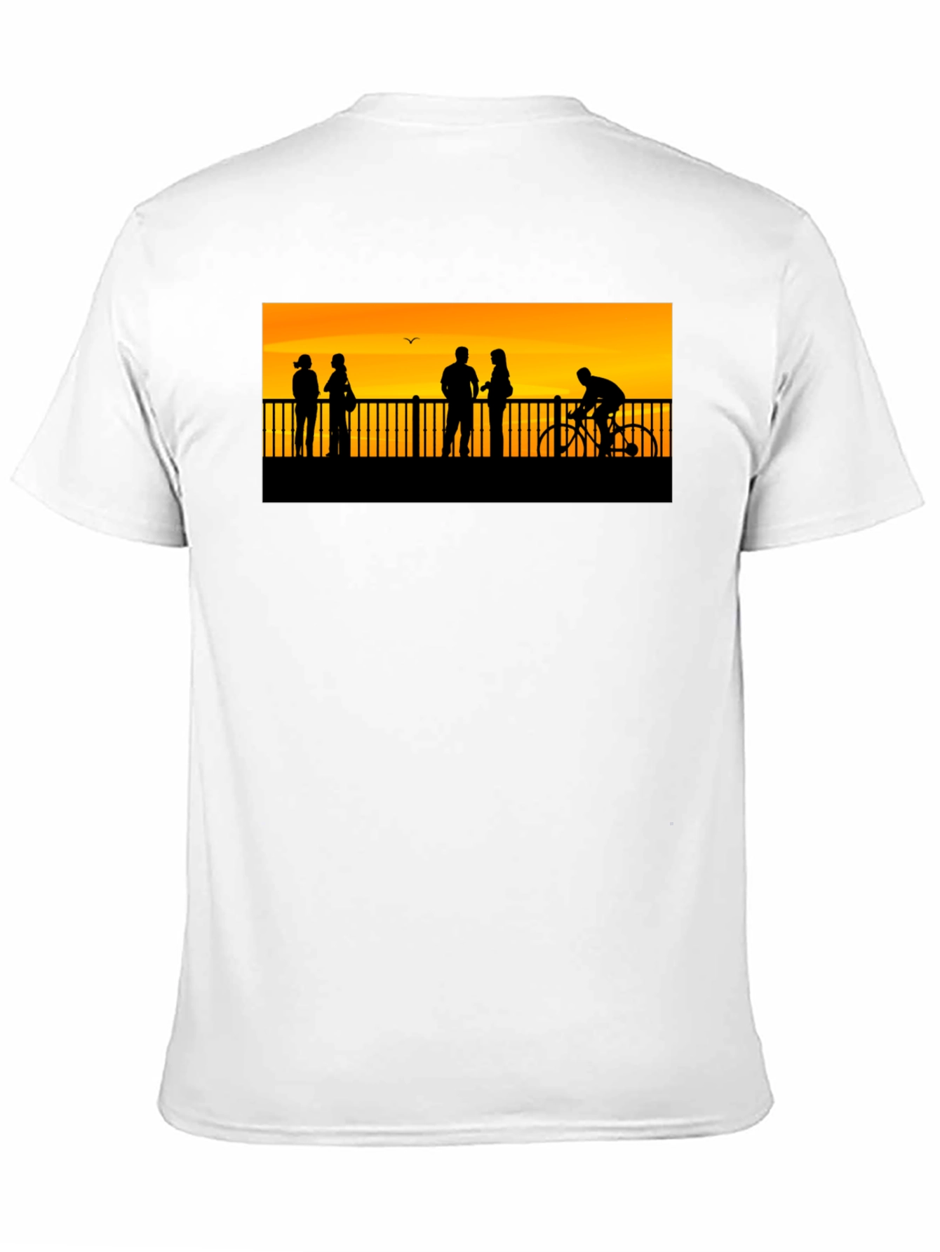 Black Sunset Silhouette Graphic T-Shirt view 11