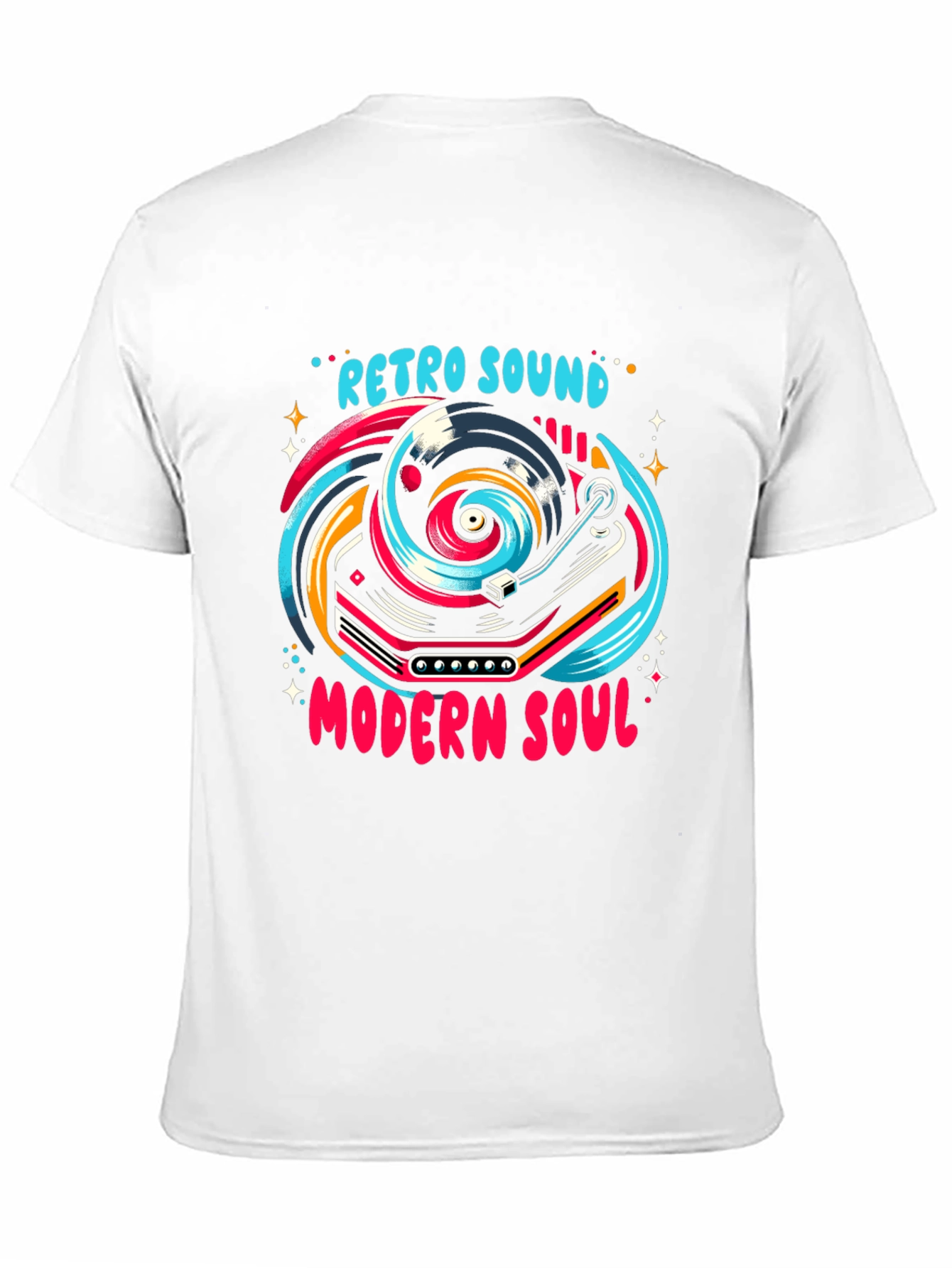 Black Retro Sound Modern Soul Graphic Tee - Black Cotton Blend view 11