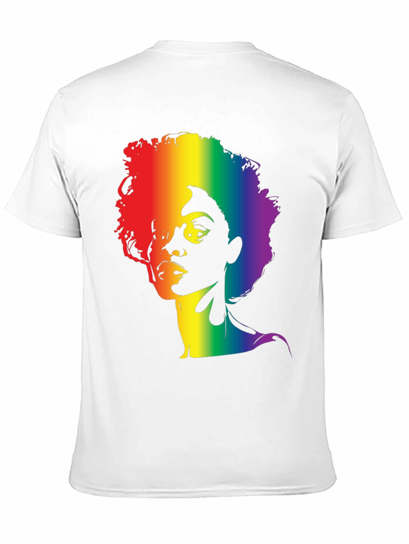 Black Rainbow Afro Graphic Tee - Stylish Black T-Shirt view 11