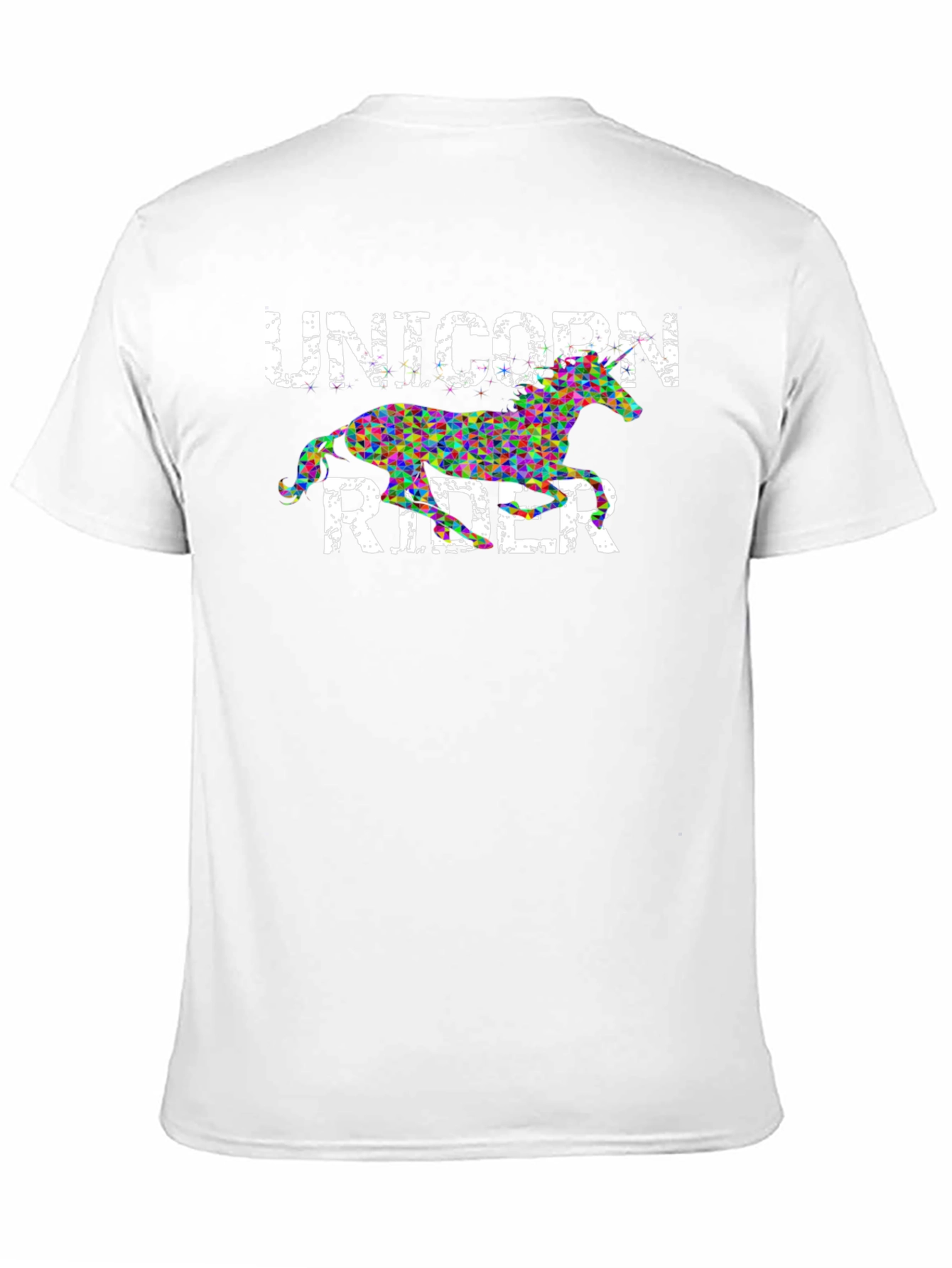 Black Unicorn Rider Black Graphic T-Shirt view 11